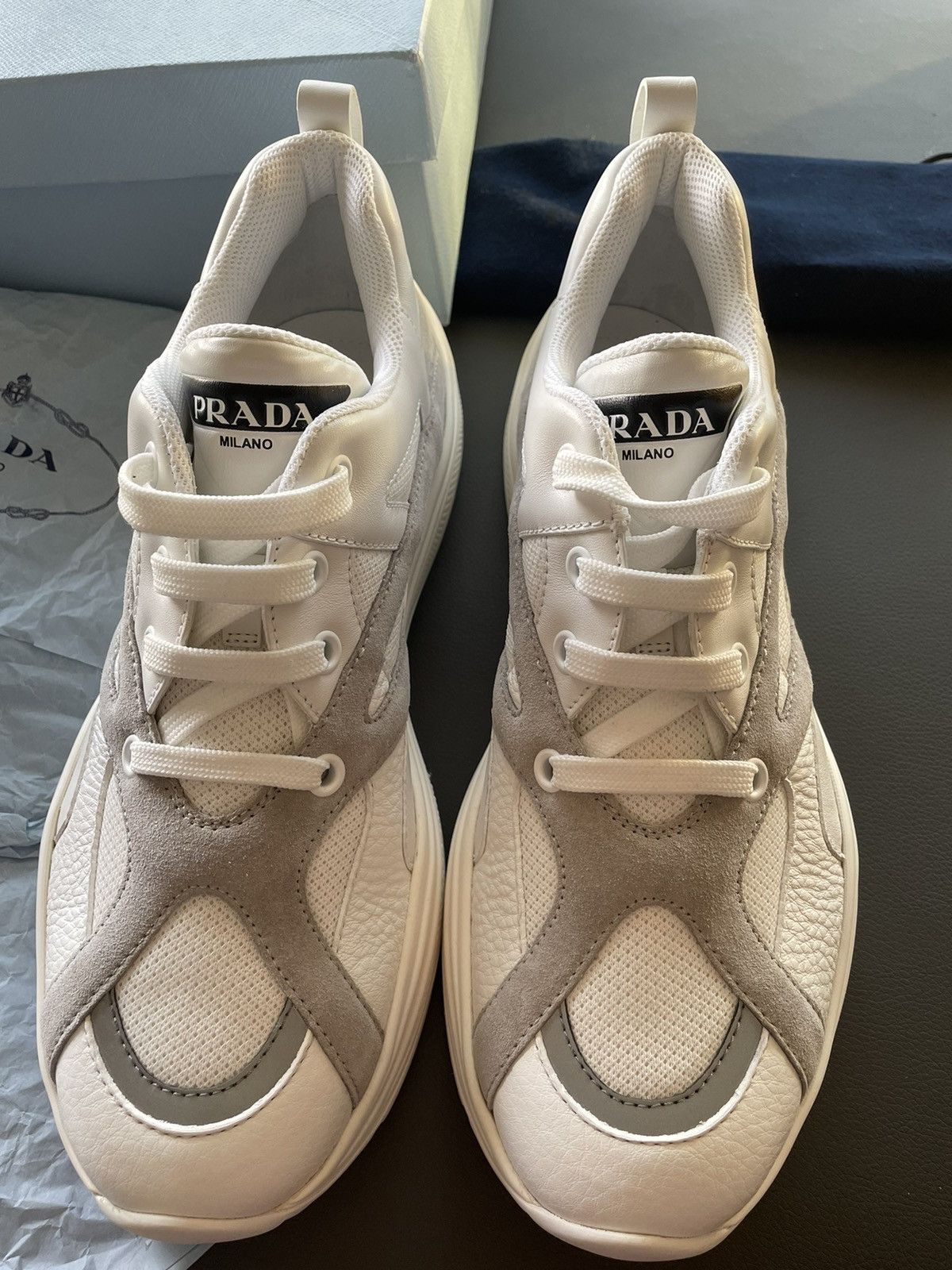 Prada Rare Super Runway Limited Edition Leather Hightop Sneaker Size US 10 / EU 43 - 23 Thumbnail