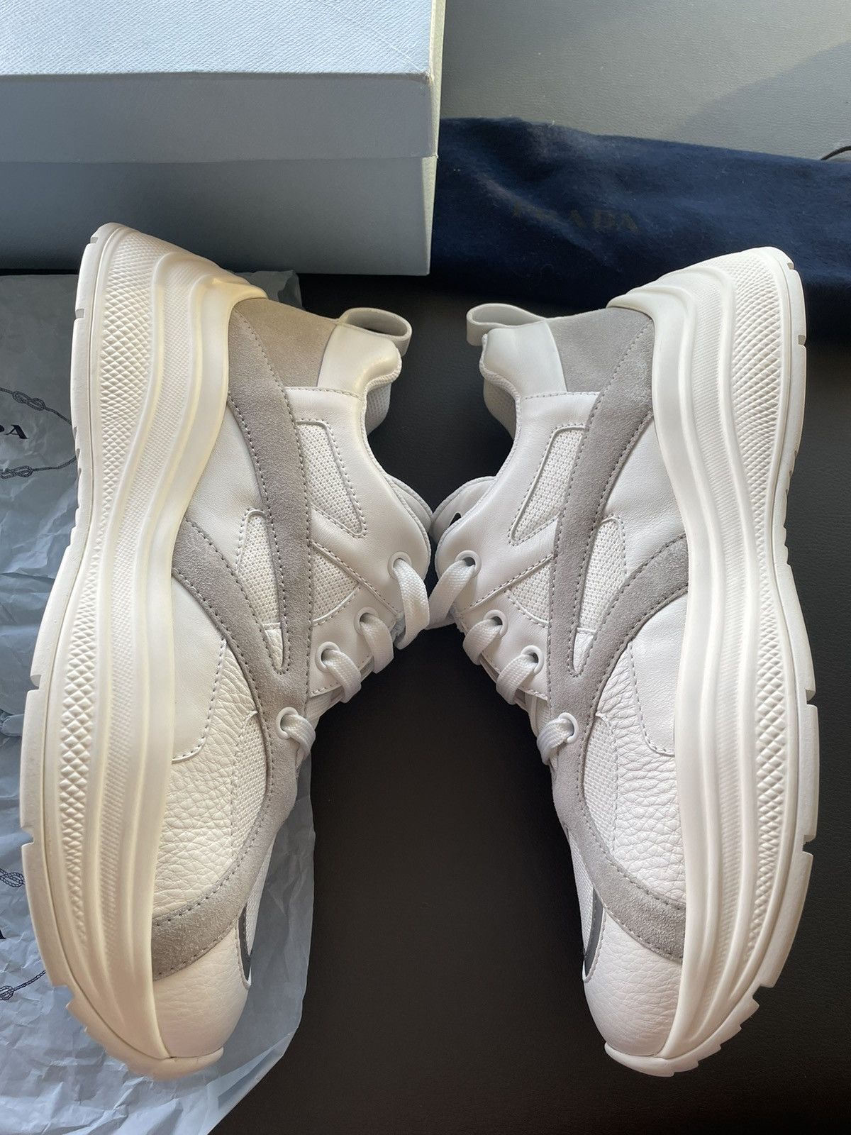 Prada Rare Super Runway Limited Edition Leather Hightop Sneaker Size US 10 / EU 43 - 20 Thumbnail