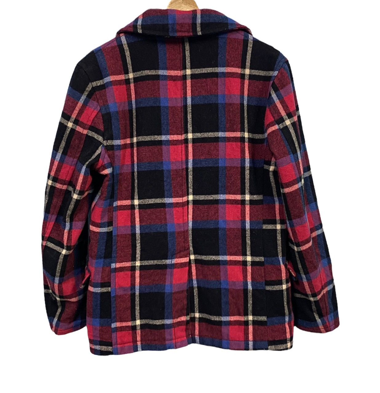 Levi's 🔥Rare🔥LEVIS Checker Wool Peacoat Classic Design Jacket Size US M / EU 48-50 / 2 - 3 Thumbnail