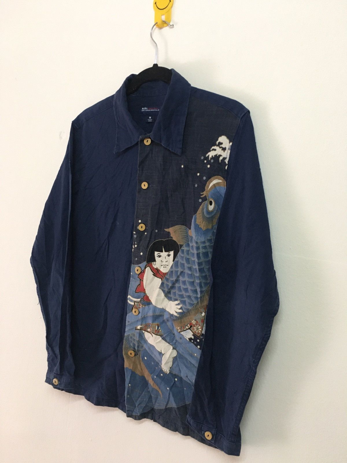 Japanese Brand Vintage N.T.R.L japanese Ancient Koi Fish Long Sleeve Size US M / EU 48-50 / 2 - 2 Thumbnail