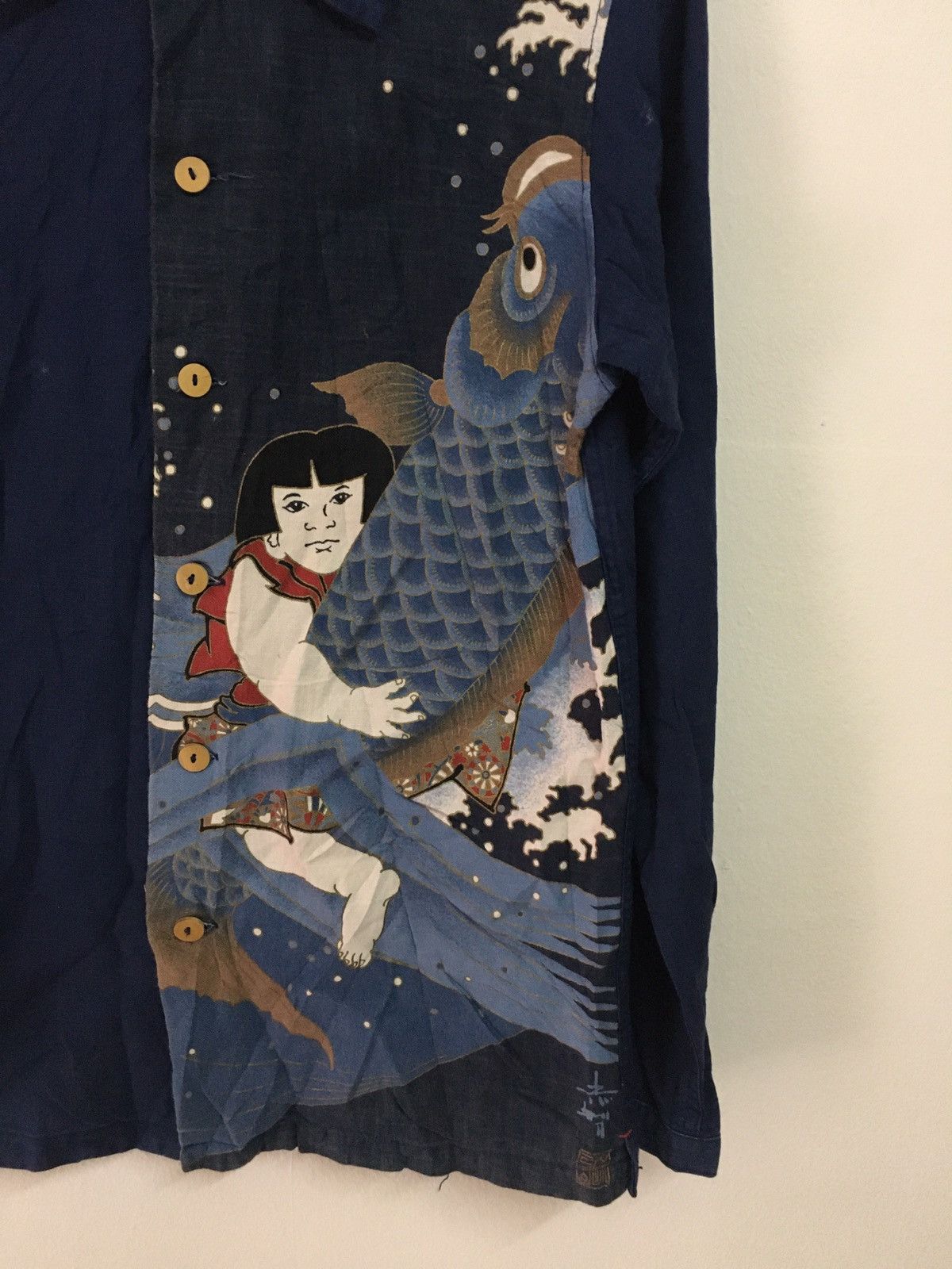 Japanese Brand Vintage N.T.R.L japanese Ancient Koi Fish Long Sleeve Size US M / EU 48-50 / 2 - 7 Thumbnail