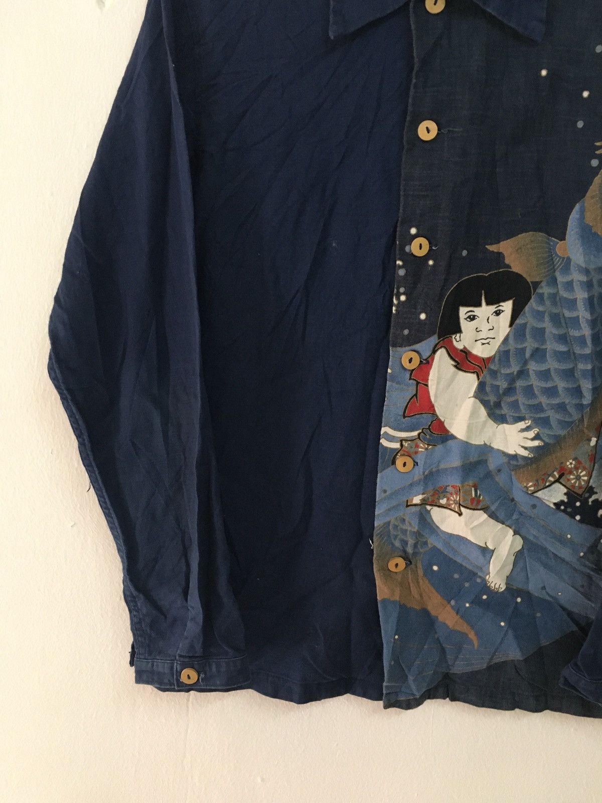 Japanese Brand Vintage N.T.R.L japanese Ancient Koi Fish Long Sleeve Size US M / EU 48-50 / 2 - 3 Thumbnail