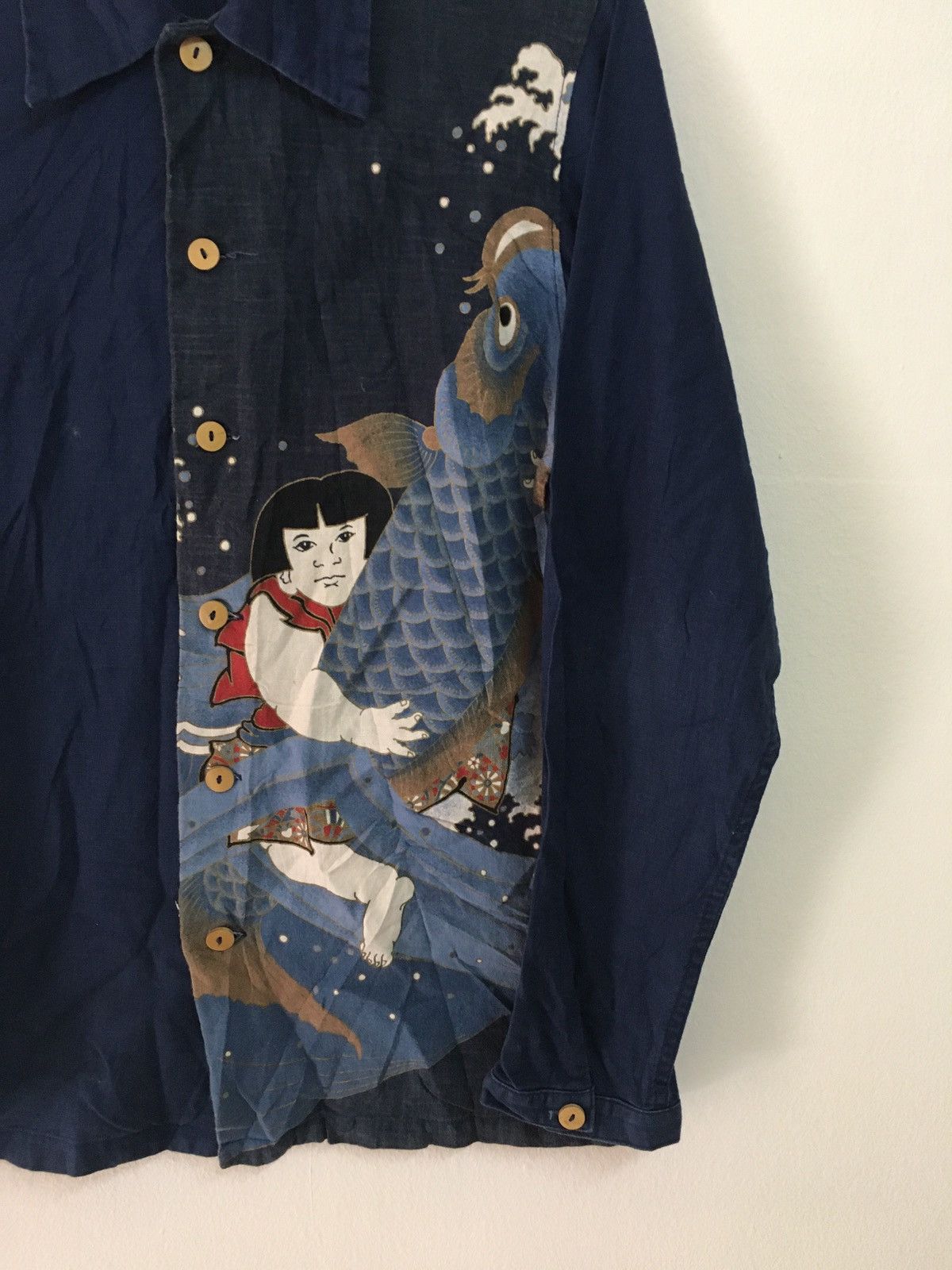 Japanese Brand Vintage N.T.R.L japanese Ancient Koi Fish Long Sleeve Size US M / EU 48-50 / 2 - 5 Thumbnail