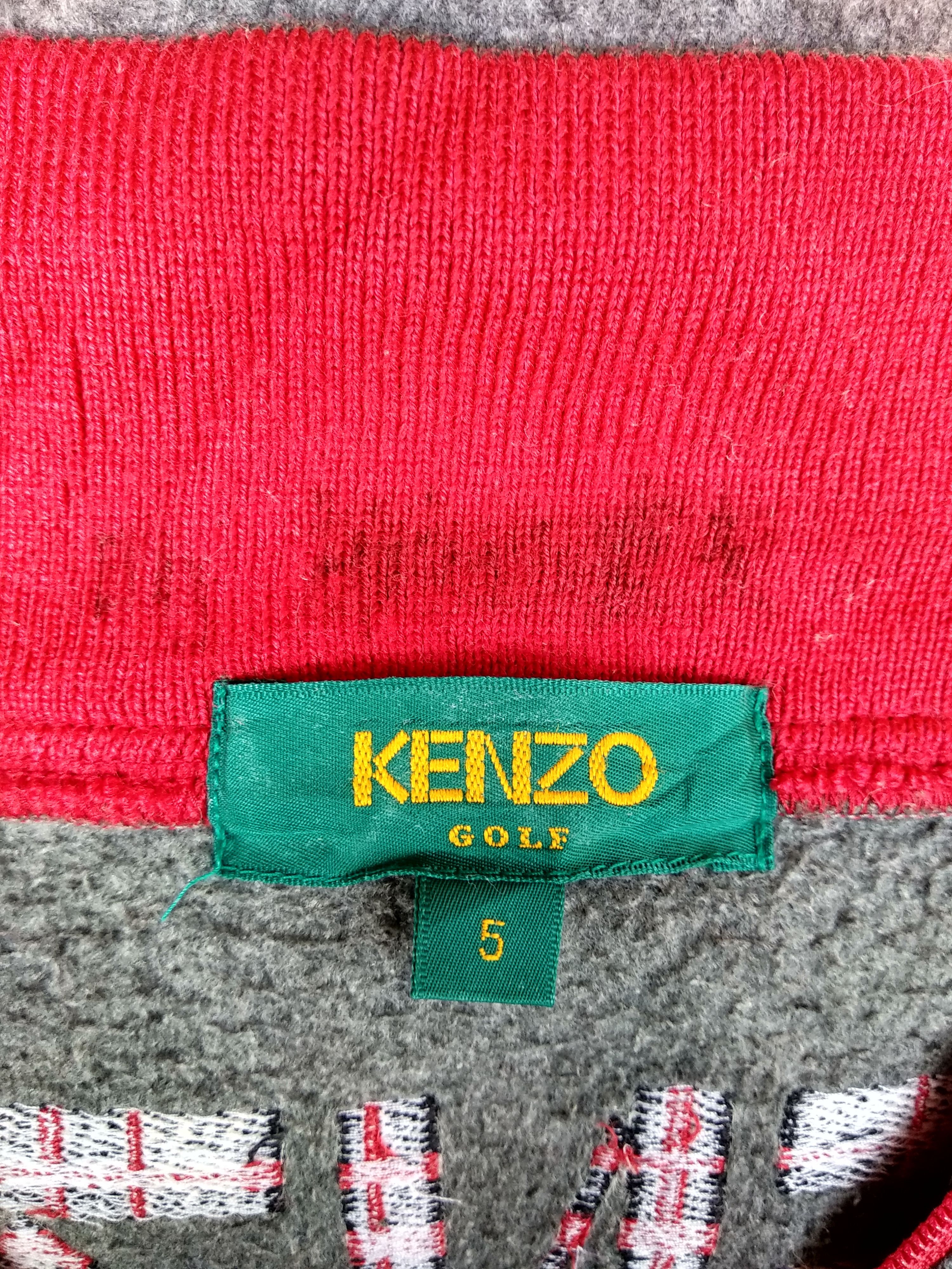 Vintage Kenzo Golf Fleece Shirt,Made In Japan.