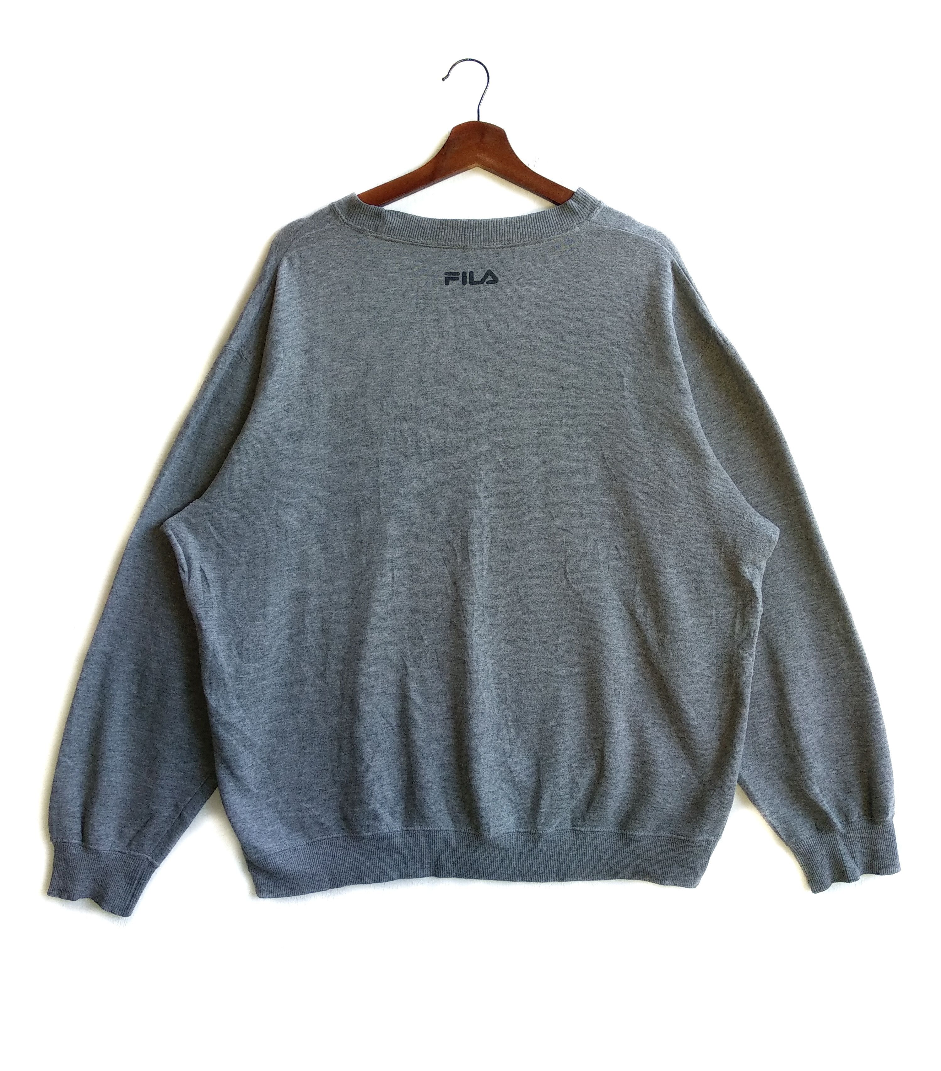 Fila Vintage Fila Biella Italia Sweatshirt/Size XL/Gray Colour Size US XL / EU 56 / 4 - 3 Thumbnail