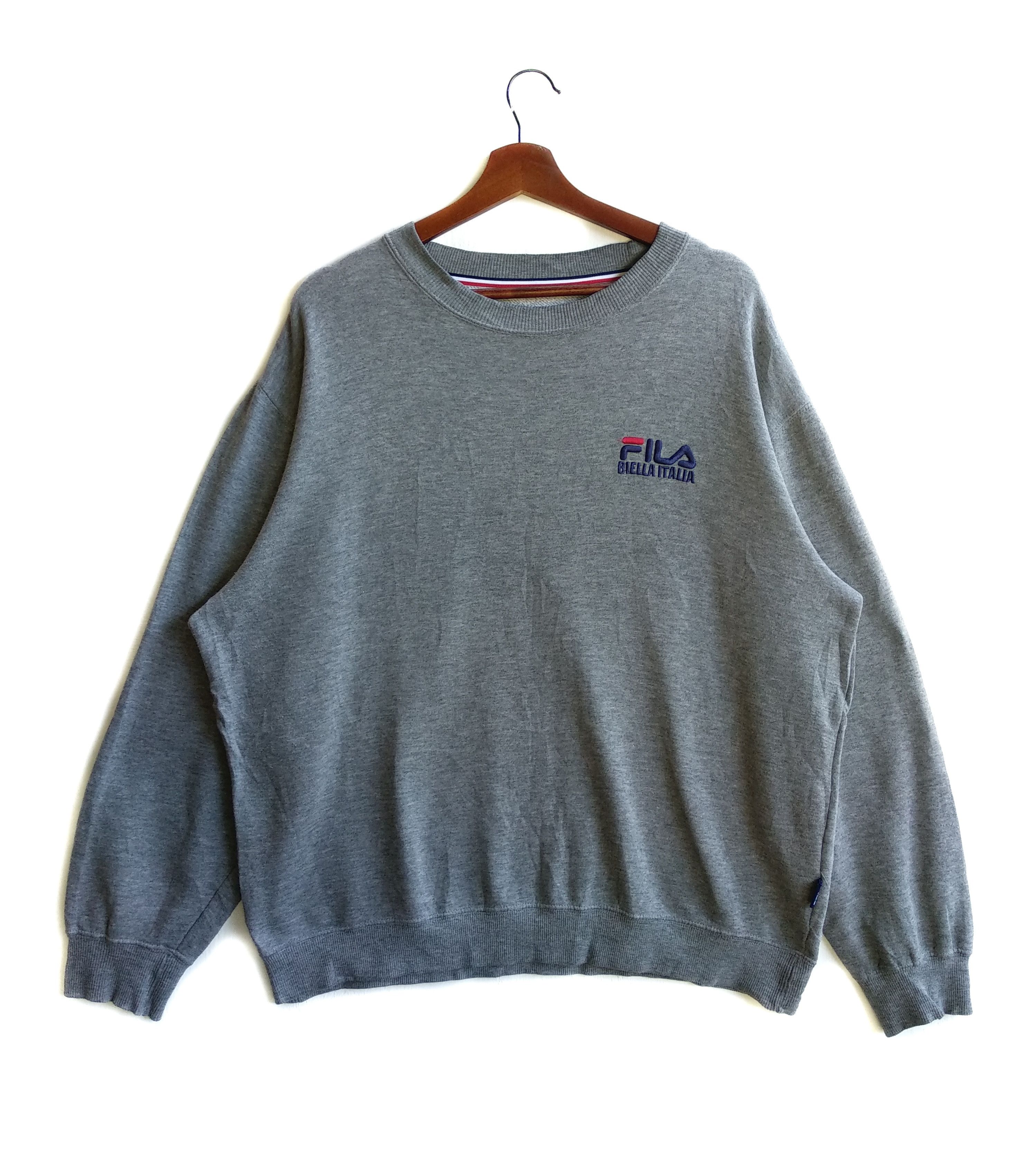 Fila Vintage Fila Biella Italia Sweatshirt/Size XL/Gray Colour Size US XL / EU 56 / 4 - 1 Thumbnail