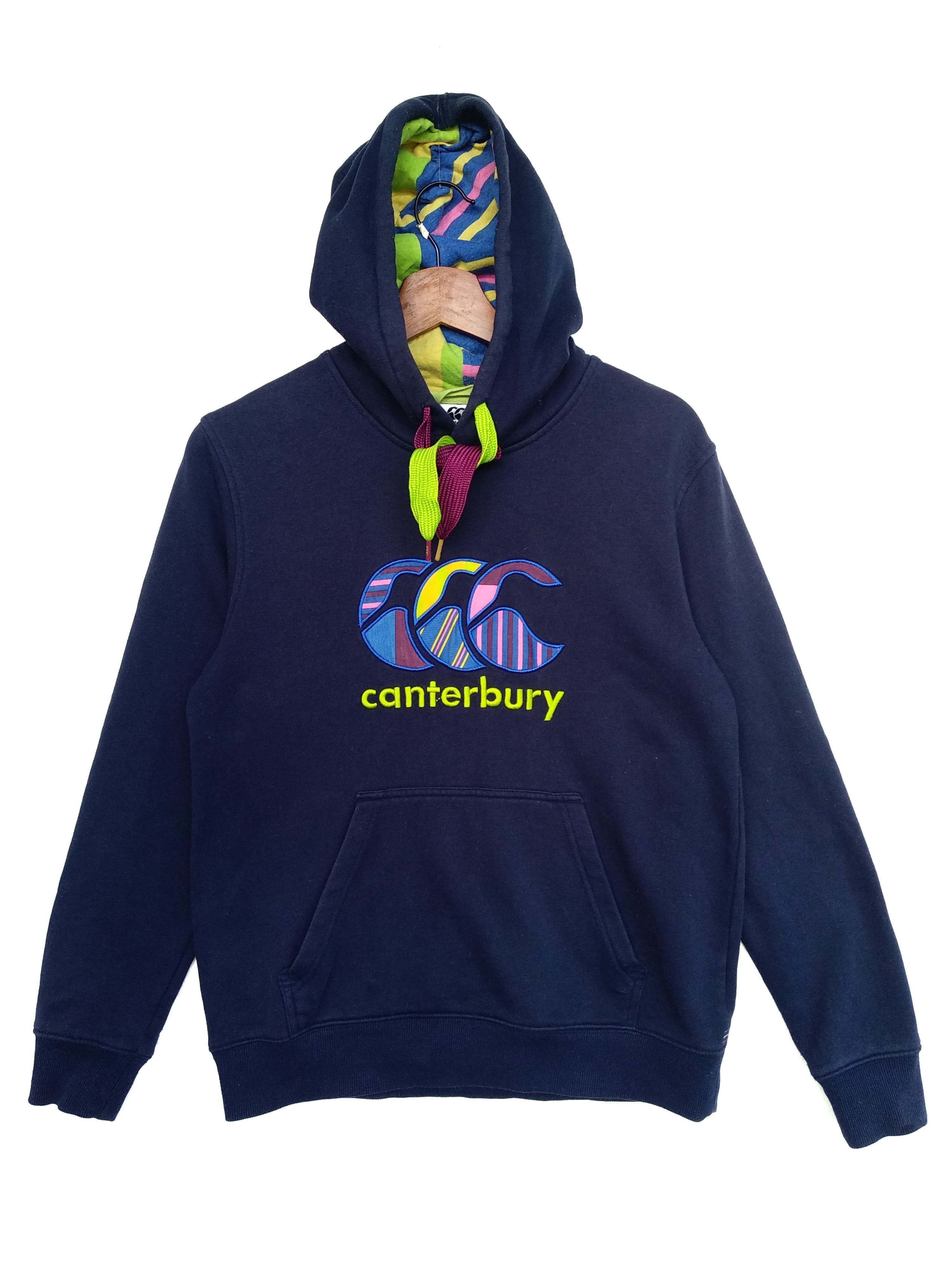 image of Canterbury Of New Zealand Canterbury Hoodie/size S/dark Blue/big Logo, Men's (Size Small)