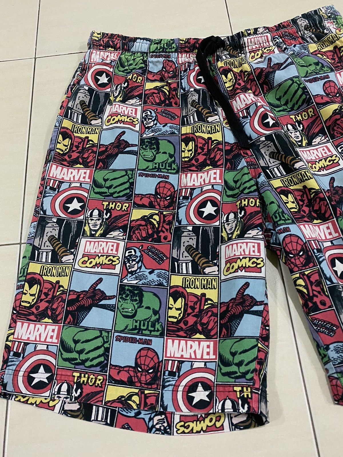 Marvel Characters Full print Hulk thor spiderman short pants
