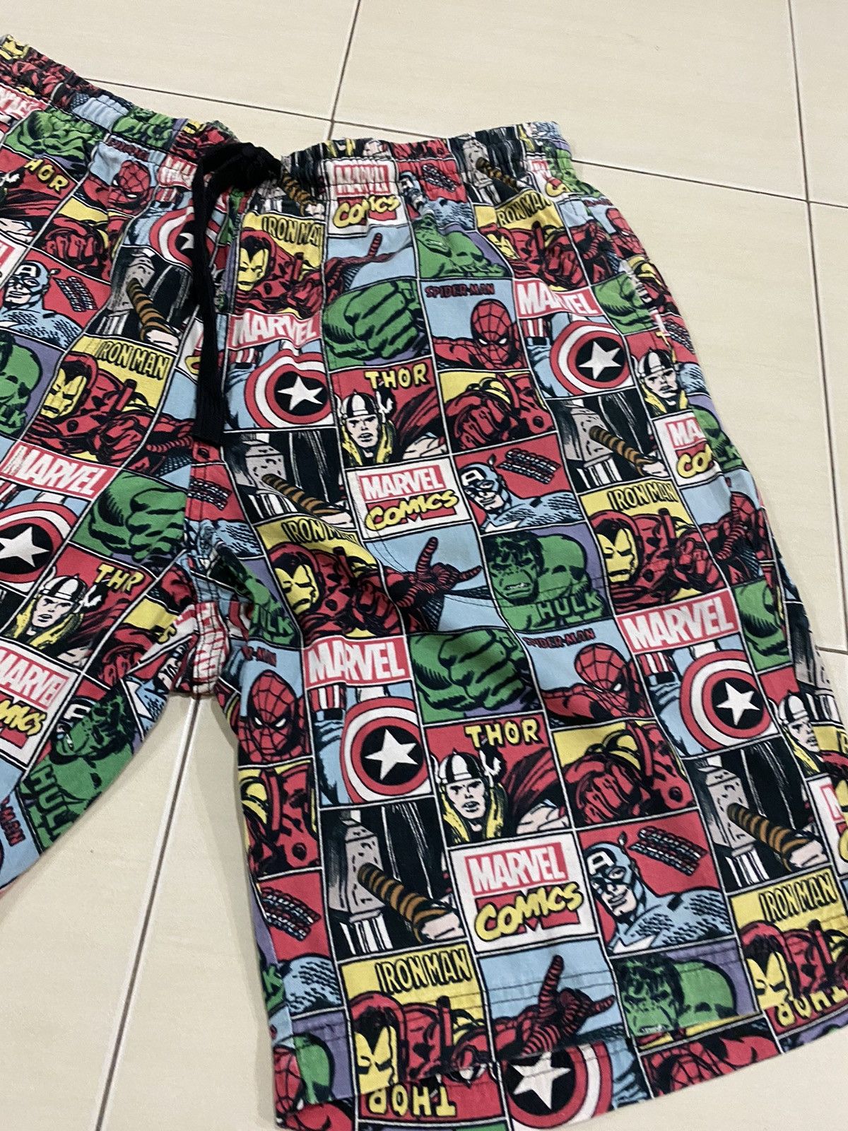 Marvel Characters Full print Hulk thor spiderman short pants