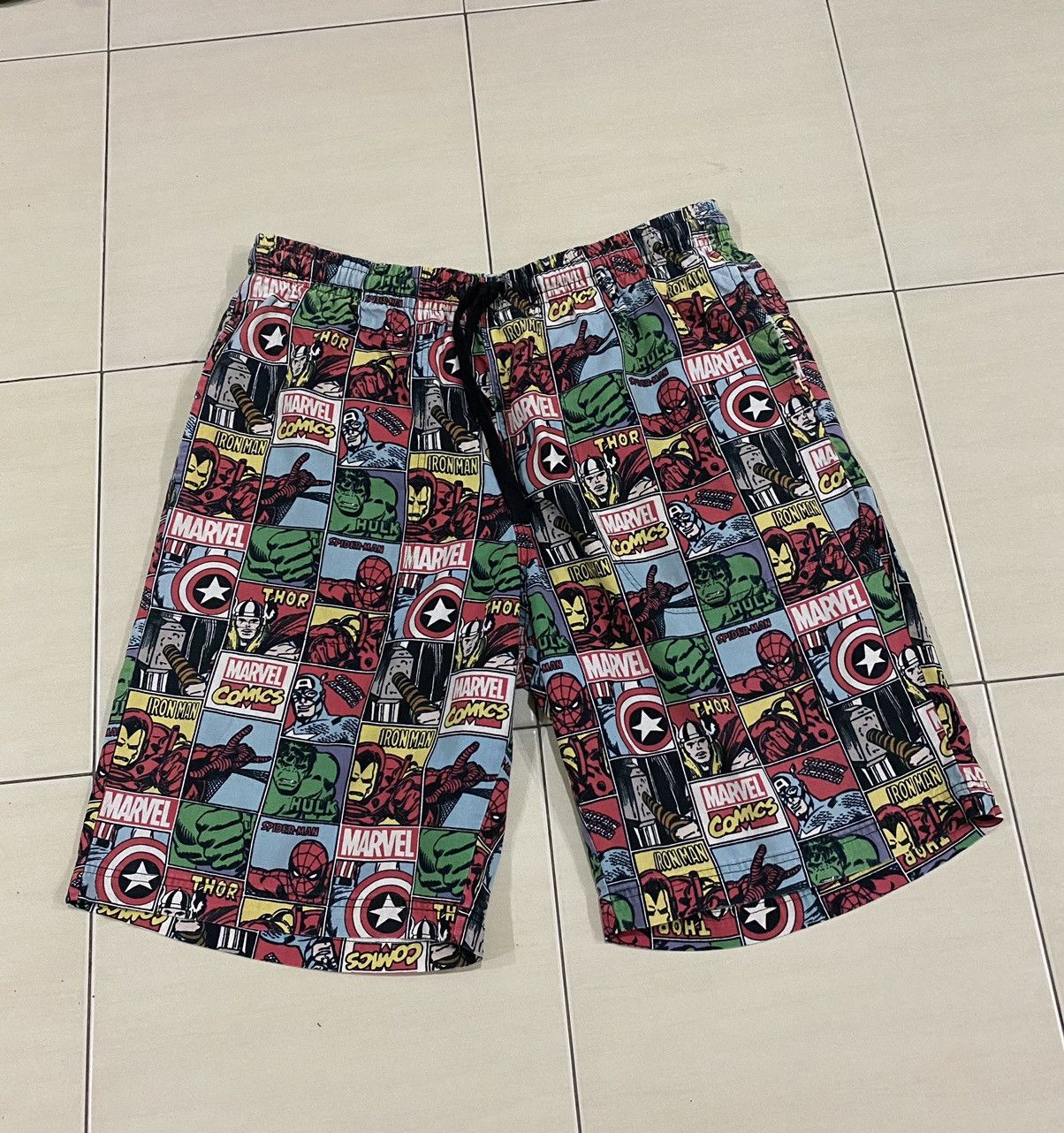 Marvel Characters Full print Hulk thor spiderman short pants