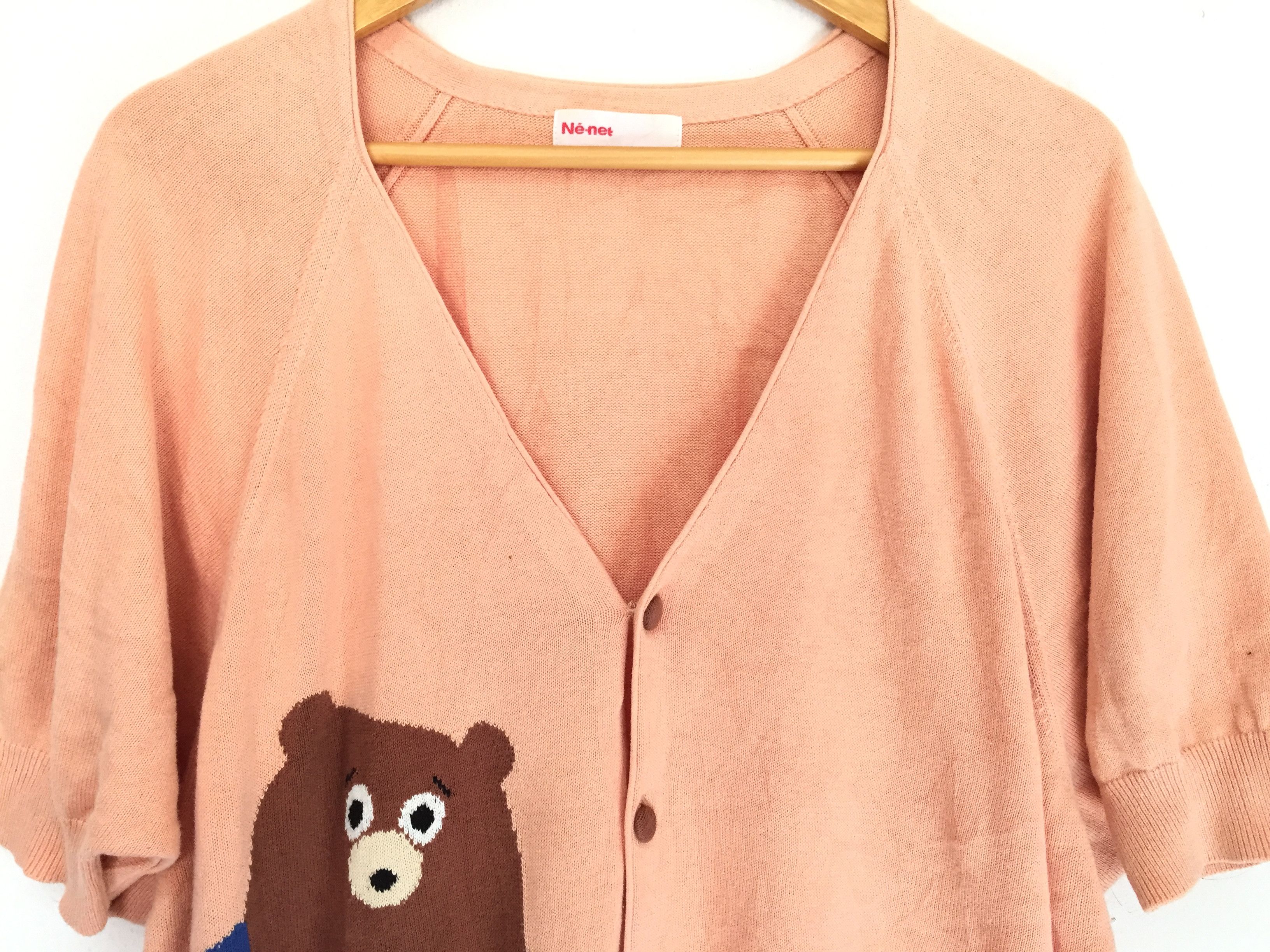Ne-Net Ne-Net By Issey Miyake bear intarsia cardigan Size M / US 6-8 / IT 42-44 - 3 Thumbnail