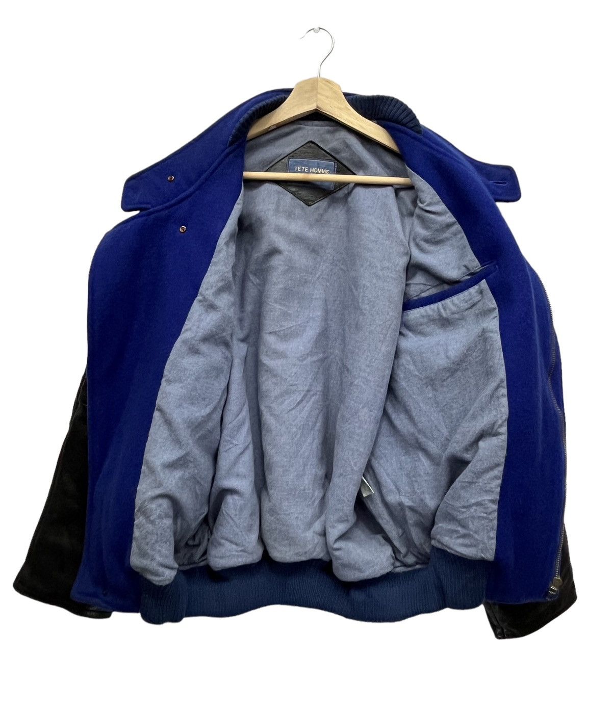 Tete Homme Vintage 80’s TETE HOMME KATOH KAZUTAKA Wool Leather Varsity Size US M / EU 48-50 / 2 - 13 Thumbnail