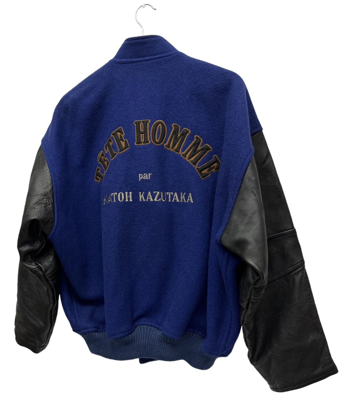 Tete Homme Vintage 80’s TETE HOMME KATOH KAZUTAKA Wool Leather Varsity Size US M / EU 48-50 / 2 - 3 Thumbnail