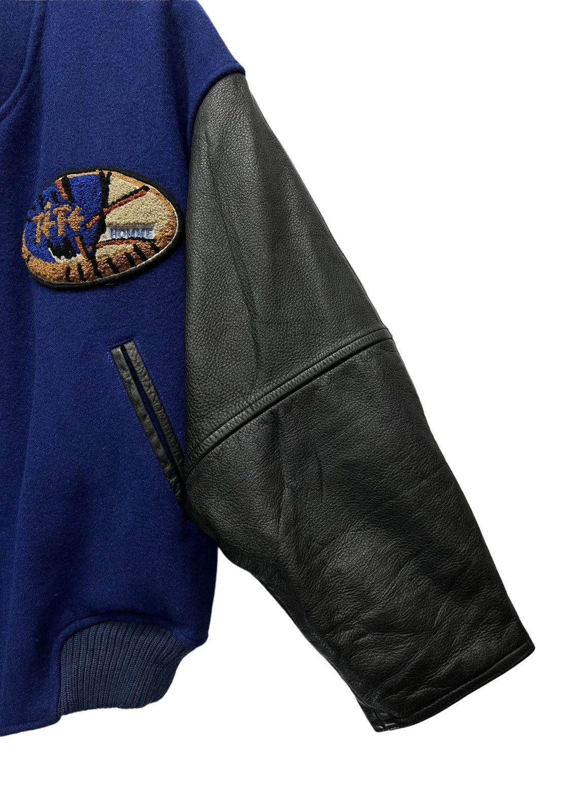 Tete Homme Vintage 80’s TETE HOMME KATOH KAZUTAKA Wool Leather Varsity Size US M / EU 48-50 / 2 - 11 Thumbnail