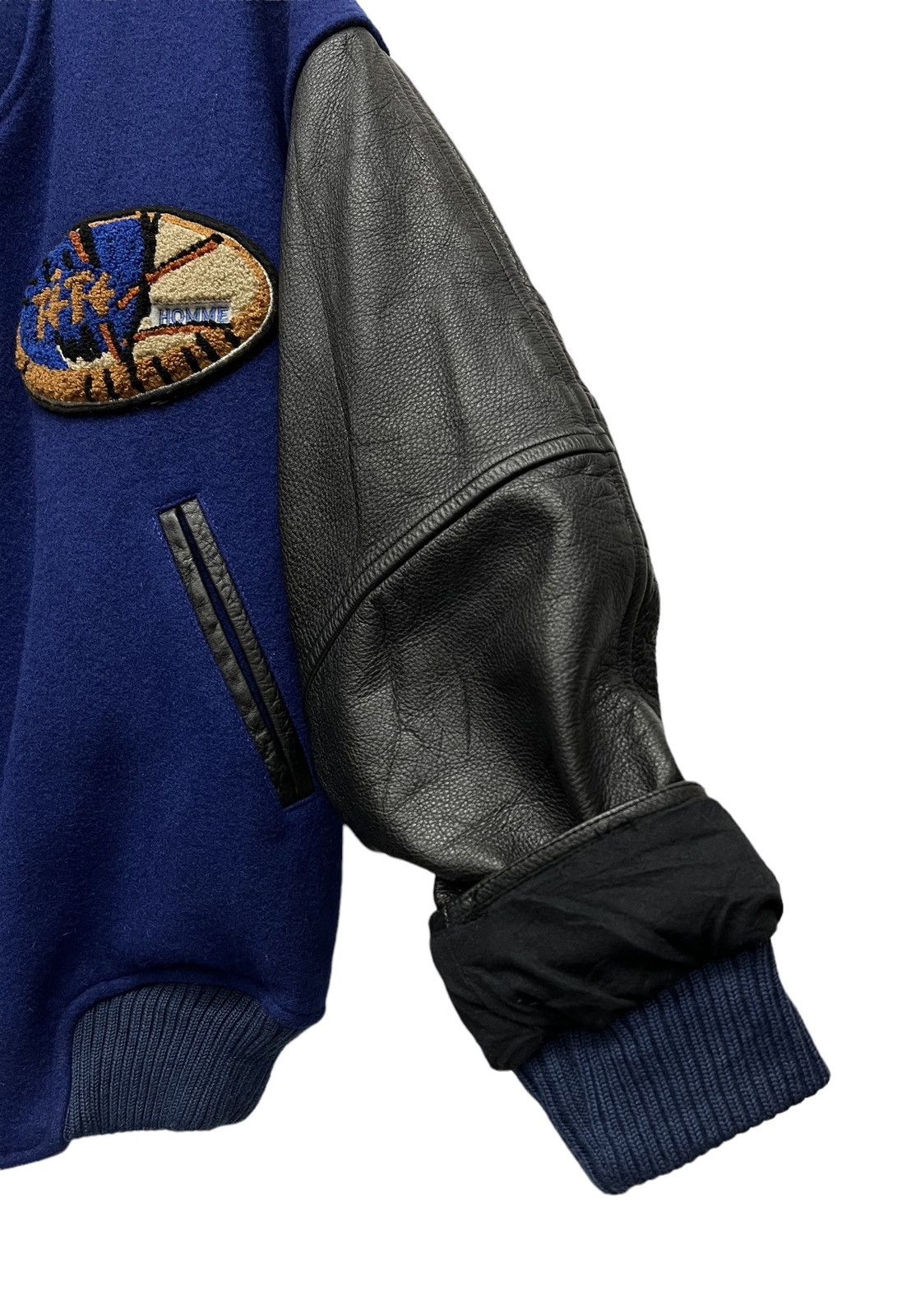 Tete Homme Vintage 80’s TETE HOMME KATOH KAZUTAKA Wool Leather Varsity Size US M / EU 48-50 / 2 - 12 Thumbnail