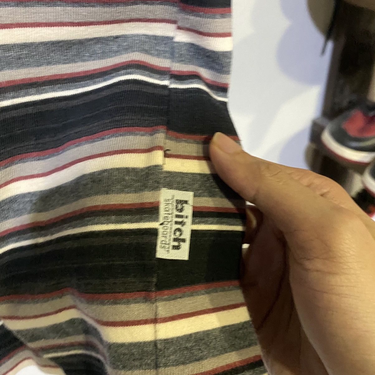 Vintage VINTAGE‼️Bitch Skateboards Stripe Tee Size US M / EU 48-50 / 2 - 5 Thumbnail