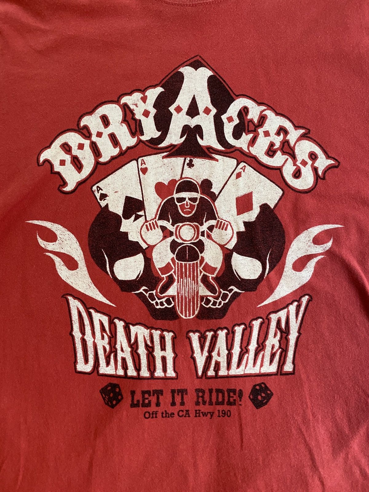 Lucky Brand Vintage Y2K Lucky Brand Dry Aces Death Valley Motorcycle Tee Size US M / EU 48-50 / 2 - 2 Thumbnail