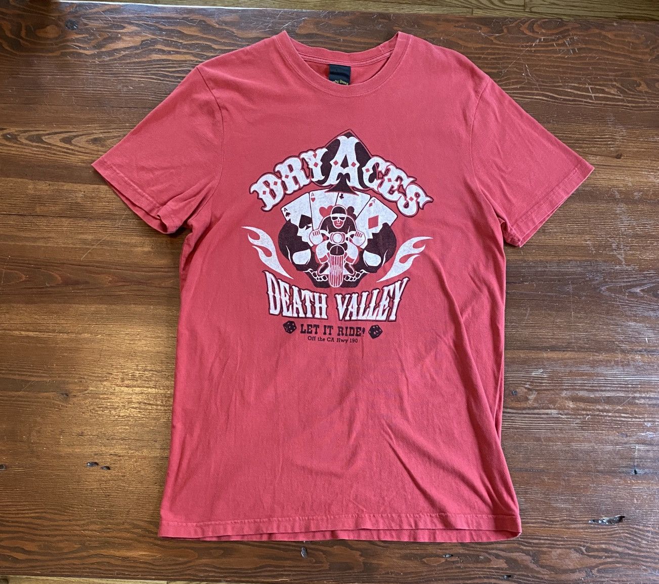 Lucky Brand Vintage Y2K Lucky Brand Dry Aces Death Valley Motorcycle Tee Size US M / EU 48-50 / 2 - 1 Thumbnail
