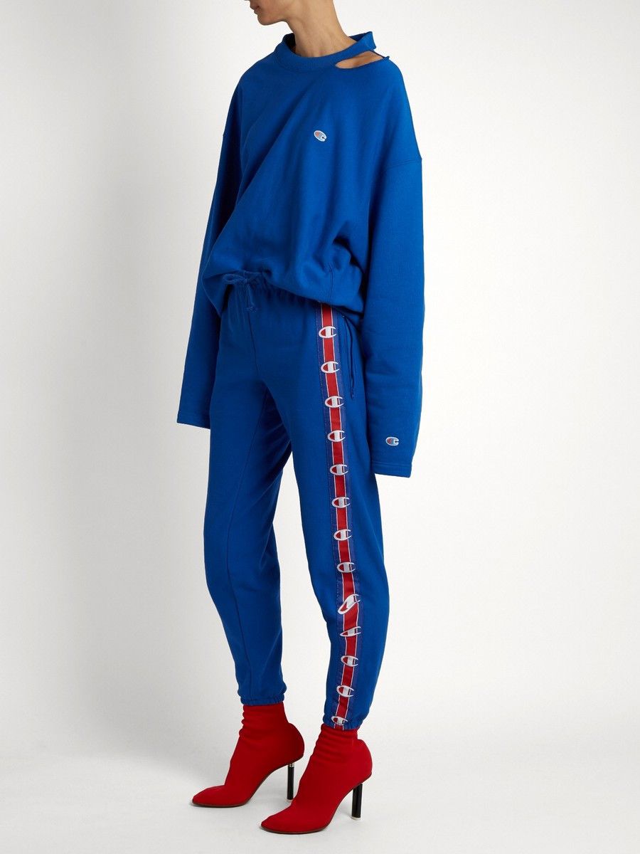 image of Champion - S/s 17 - Tape Sweatpants in Blue, Women's (Size 26)