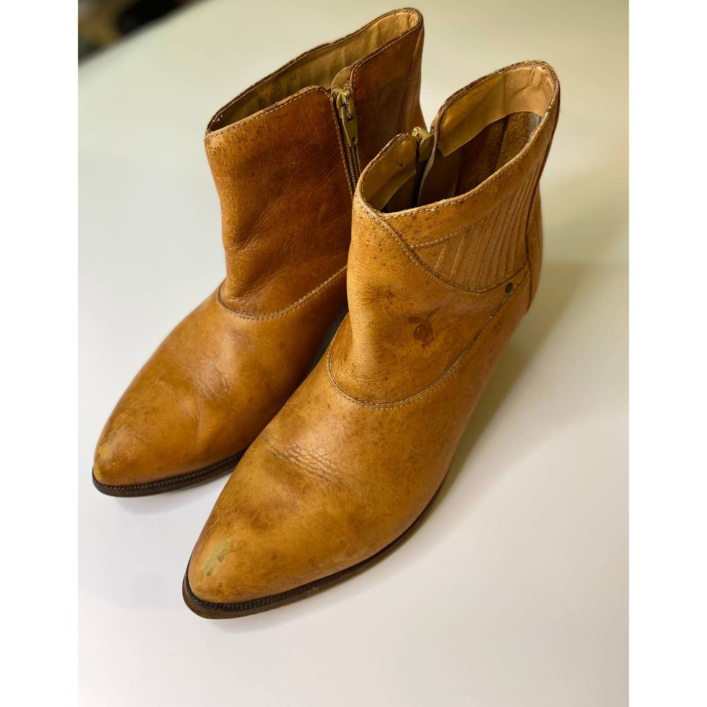 Vintage Playboy Rare Brown Ankle Boots Size 8