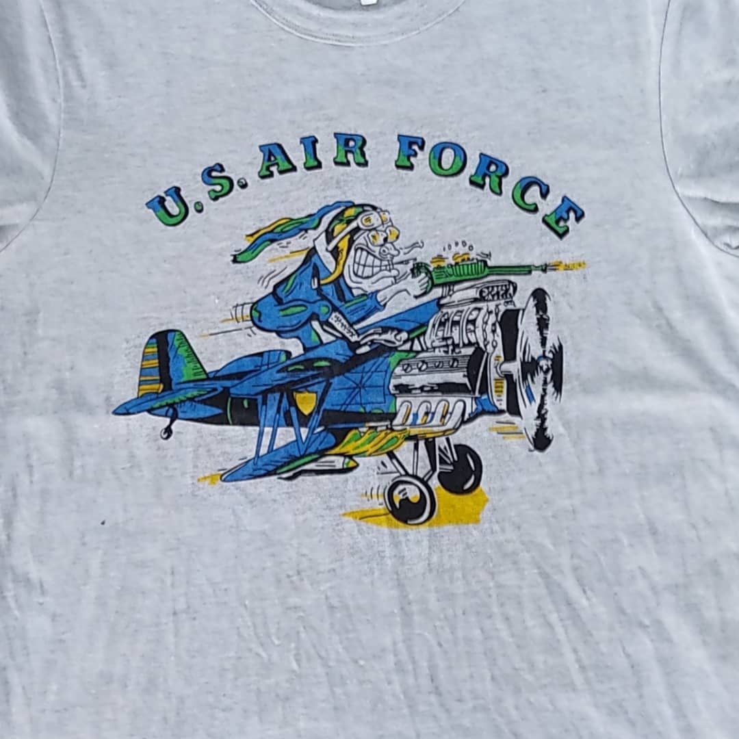 Vintage vintage tee US AIR FORCE A27 Size US M / EU 48-50 / 2 - 2 Thumbnail
