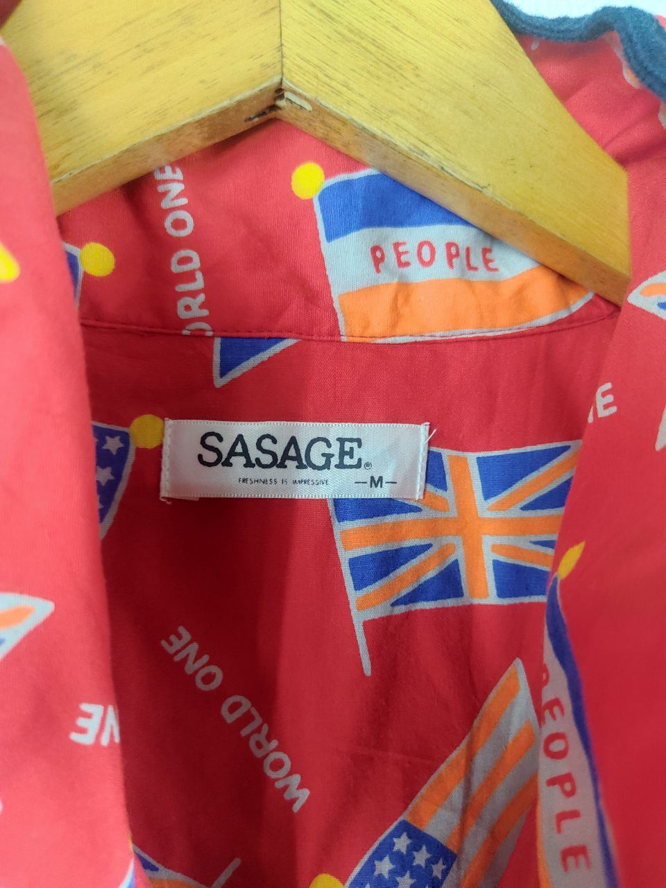 Japanese Brand × Vintage Sasage Red Fullprinted Jacket Size US M / EU 48-50 / 2 - 7 Thumbnail