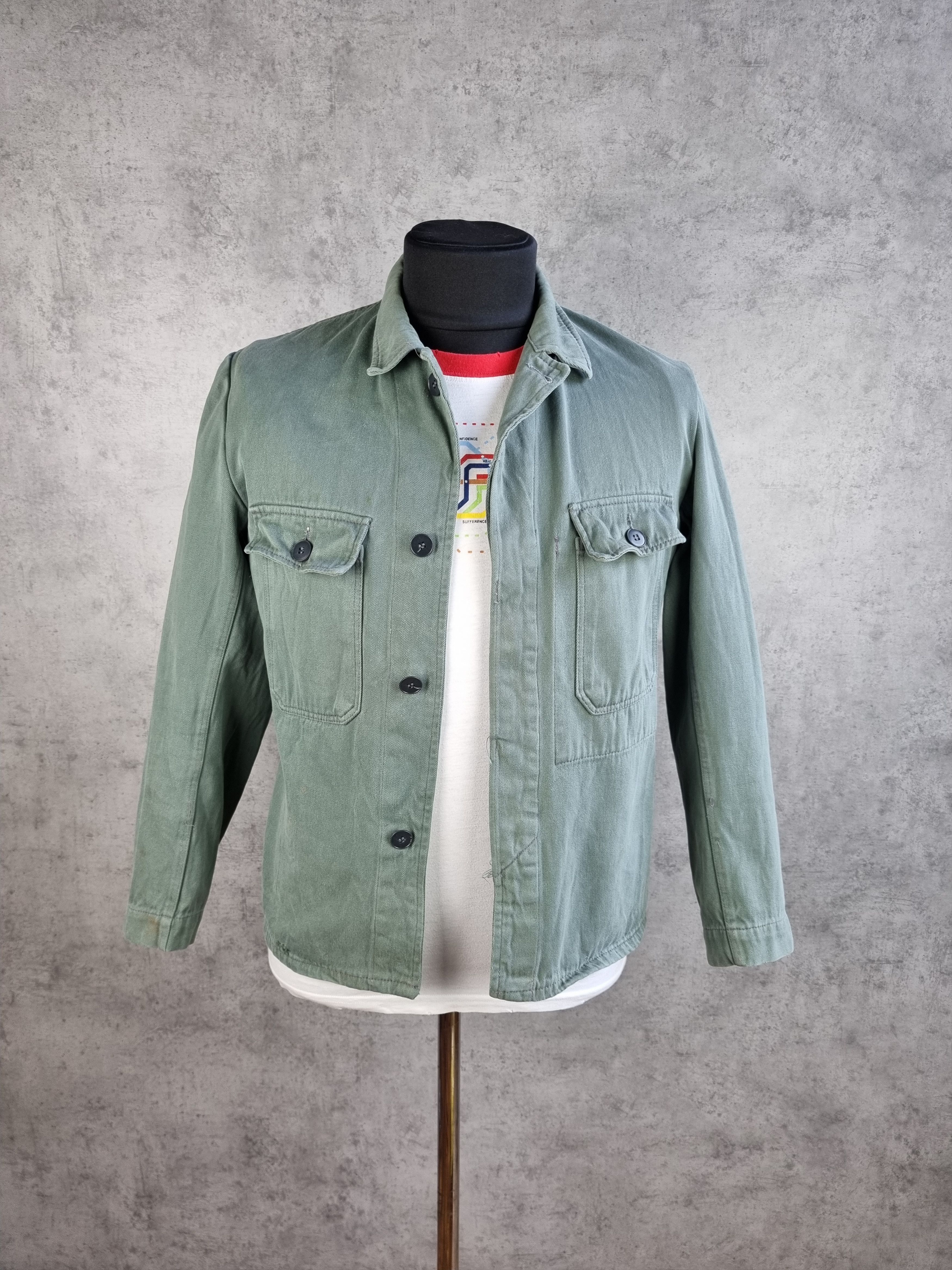 Le Laboureur × Vetra Rare 70s Faded WORKER Over Shirt Jacket Size US M / EU 48-50 / 2 - 4 Thumbnail