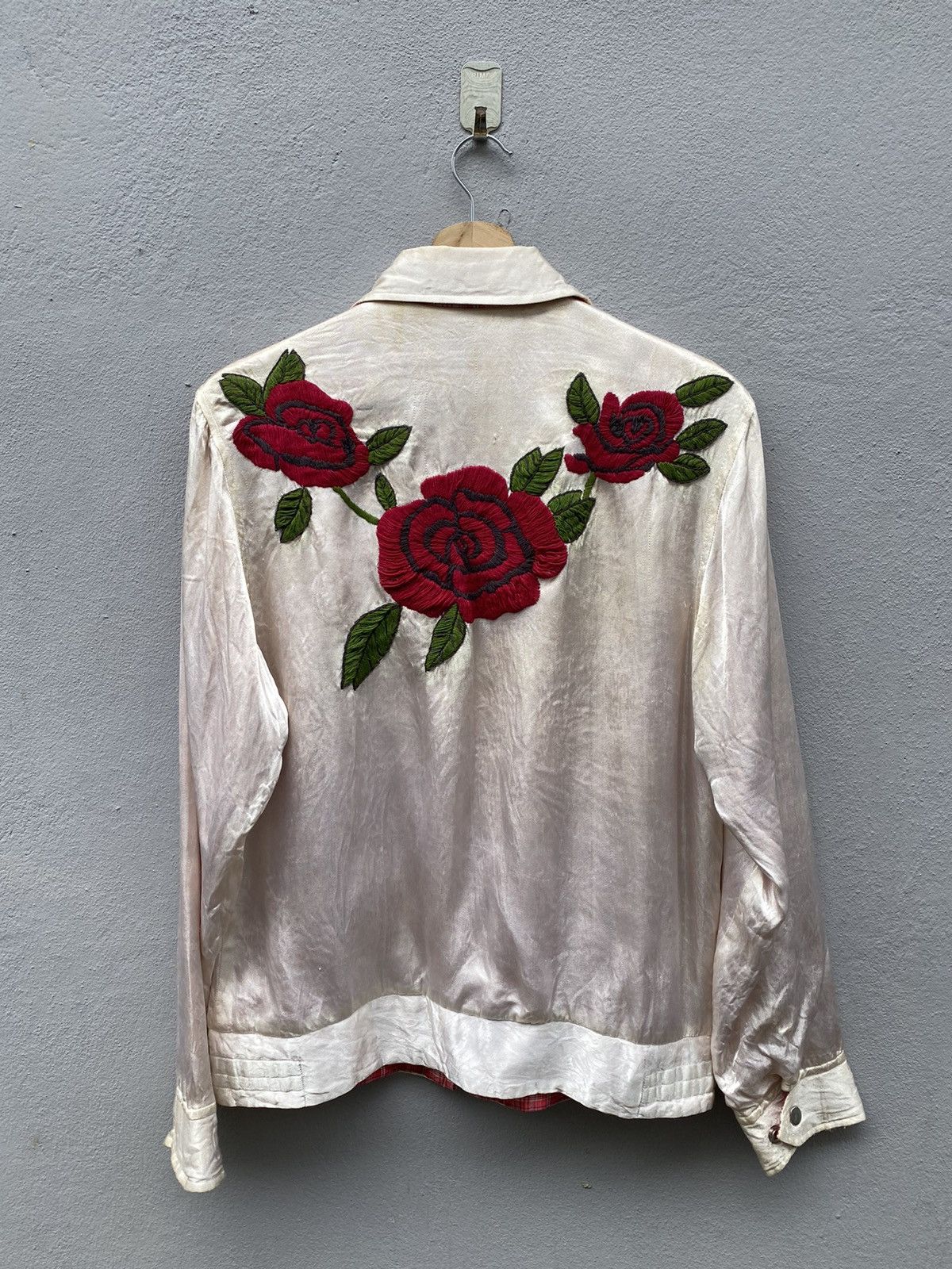 Blue Blue Japan 💥RARE💥HR-MARKET Embroidered Floral Satin Reversible Jacket Size US M / EU 48-50 / 2 - 8 Thumbnail