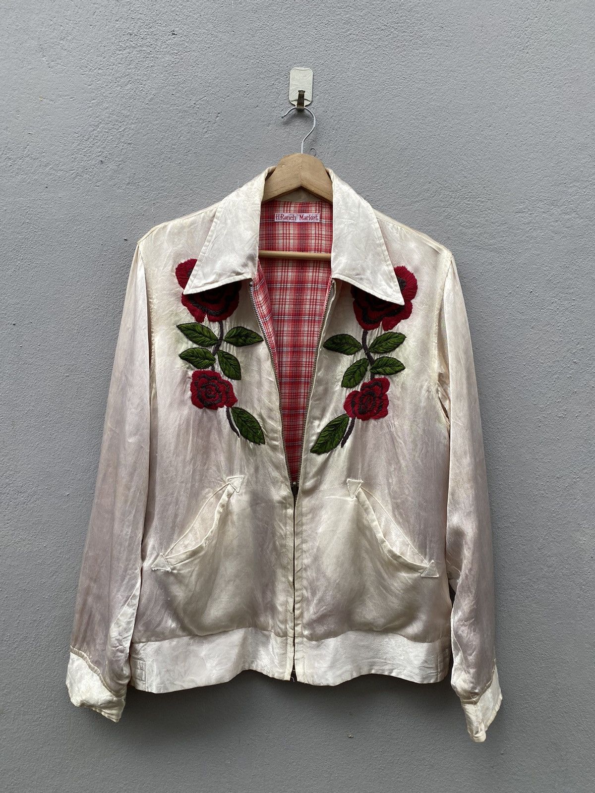 Blue Blue Japan 💥RARE💥HR-MARKET Embroidered Floral Satin Reversible Jacket Size US M / EU 48-50 / 2 - 2 Thumbnail