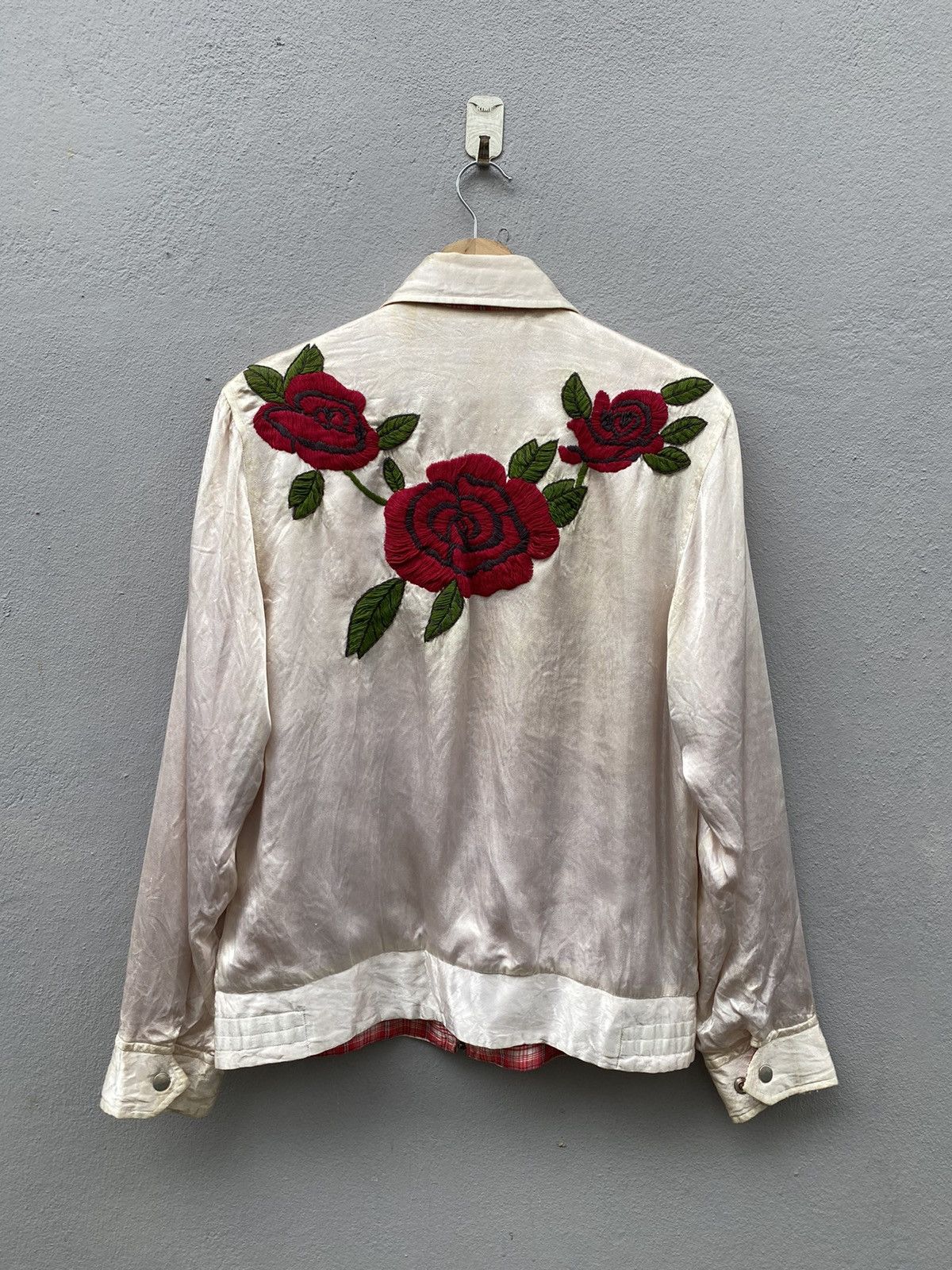 Blue Blue Japan 💥RARE💥HR-MARKET Embroidered Floral Satin Reversible Jacket Size US M / EU 48-50 / 2 - 4 Thumbnail