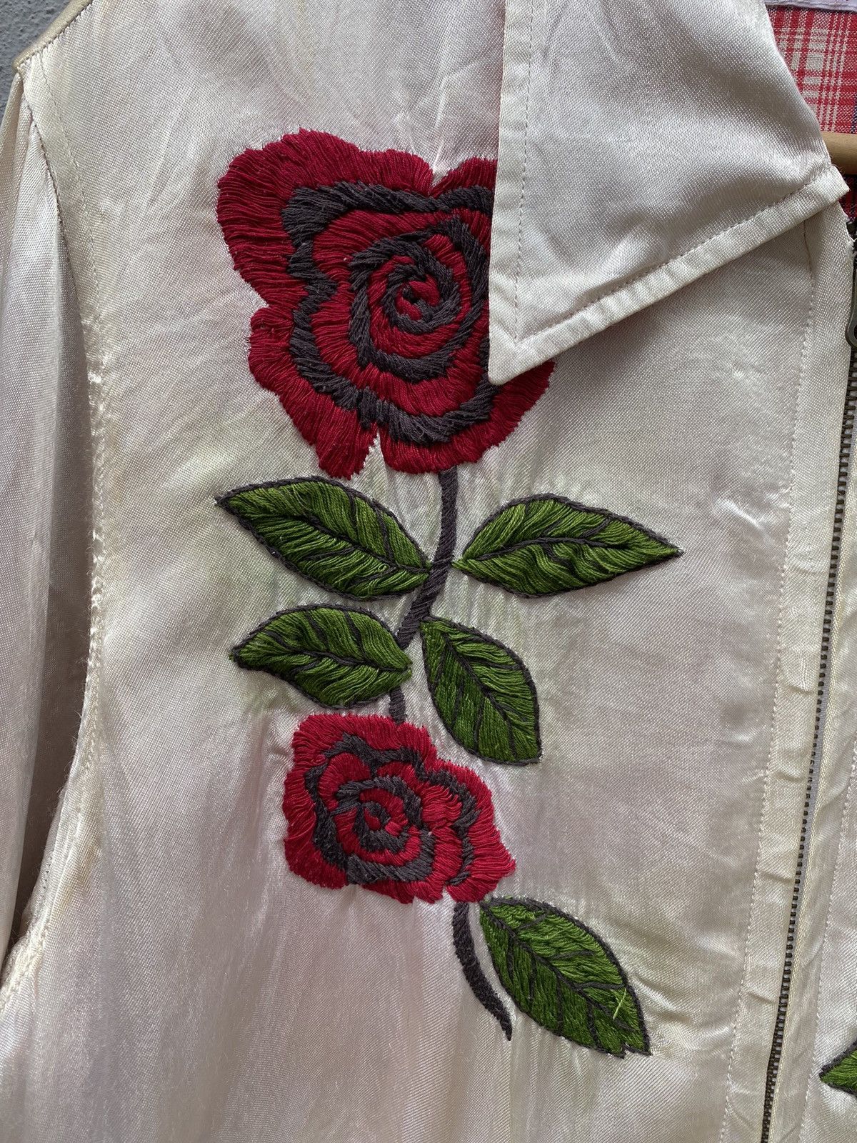 Blue Blue Japan 💥RARE💥HR-MARKET Embroidered Floral Satin Reversible Jacket Size US M / EU 48-50 / 2 - 6 Thumbnail