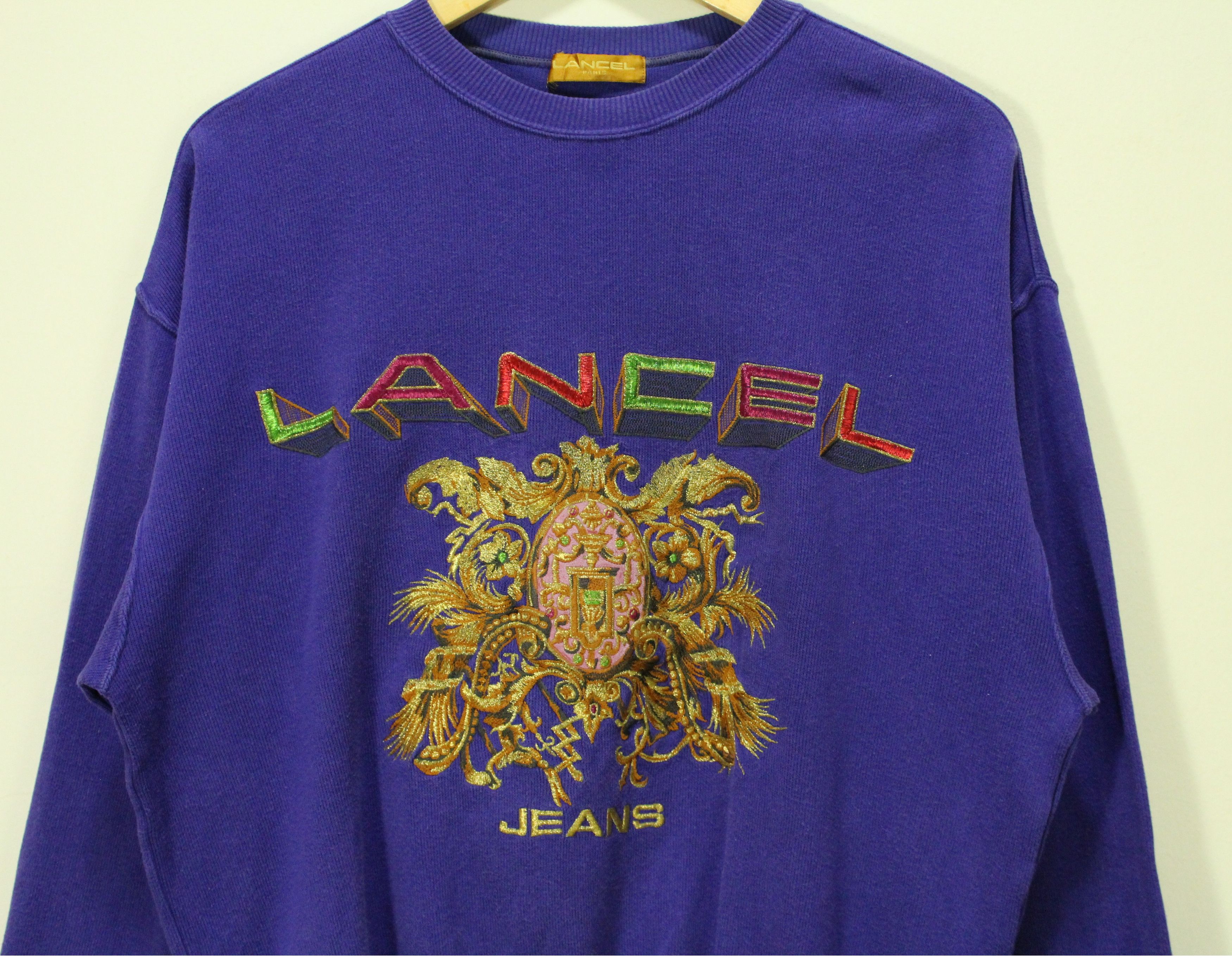 Japanese Brand × Vintage LANCEL PARIS Sweatshirt Embroidered Logo Spell Out Size US M / EU 48-50 / 2 - 3 Thumbnail
