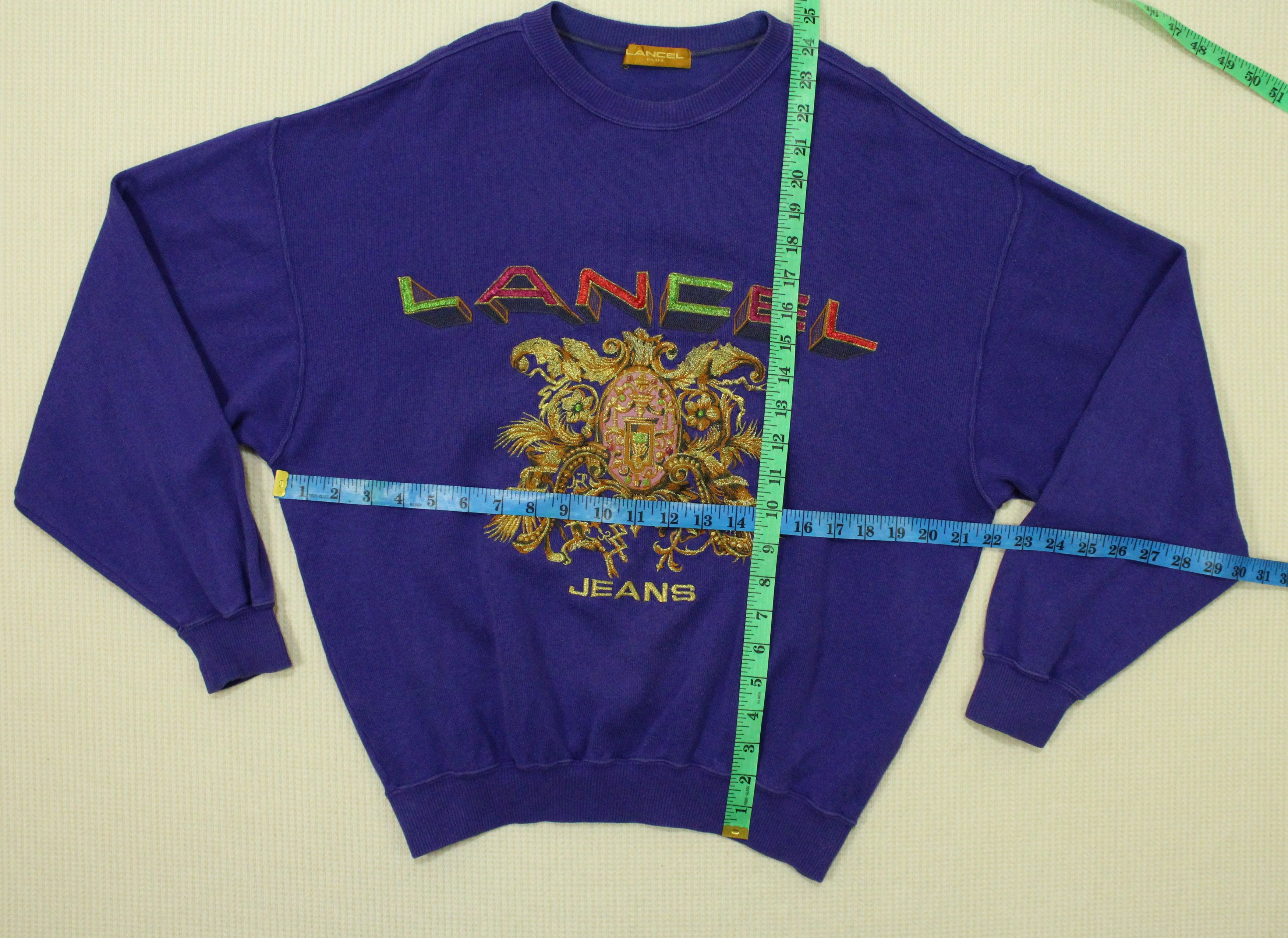 Japanese Brand × Vintage LANCEL PARIS Sweatshirt Embroidered Logo Spell Out Size US M / EU 48-50 / 2 - 12 Thumbnail