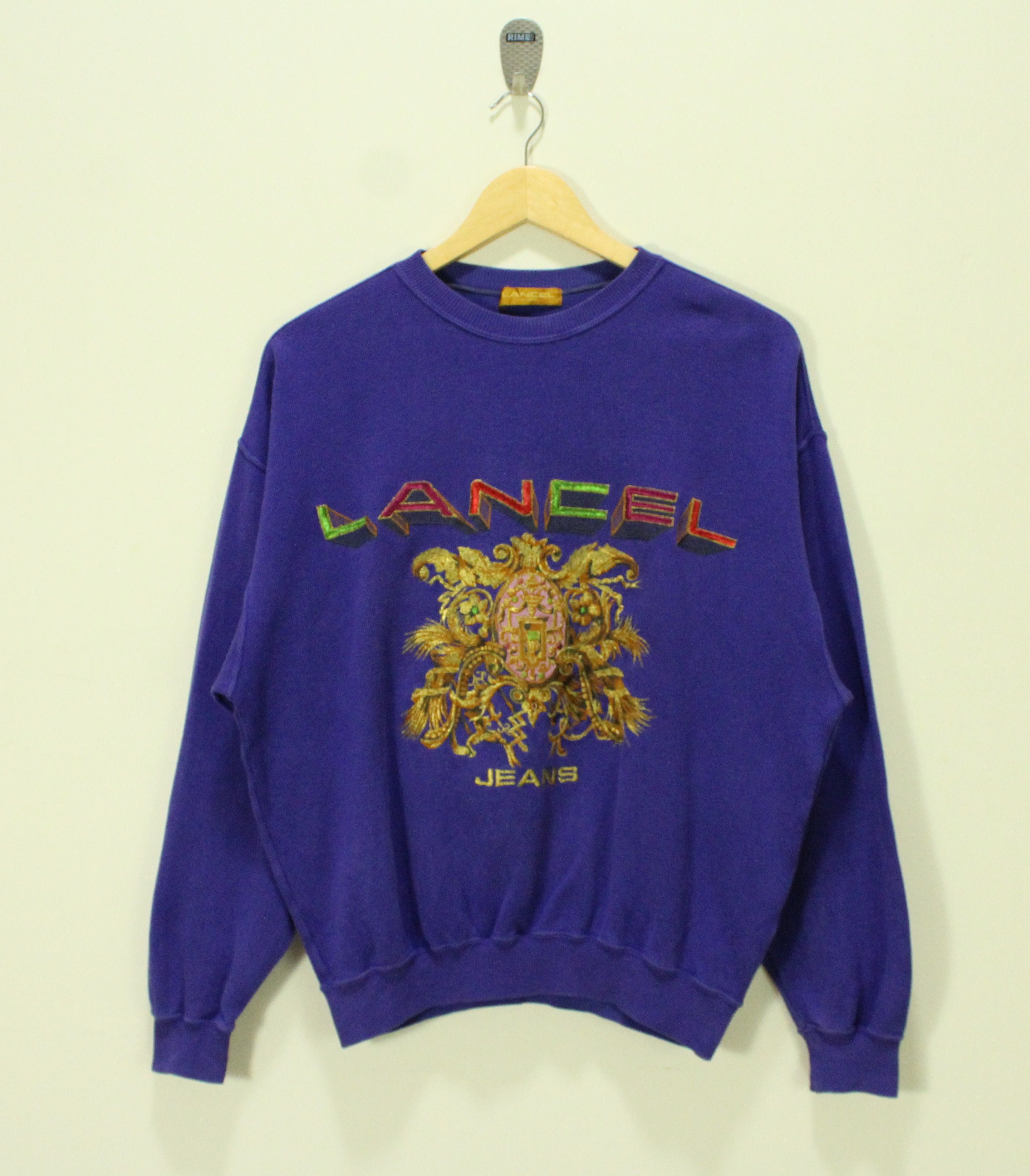 LANCEL PARIS Sweatshirt Embroidered Logo Spell Out