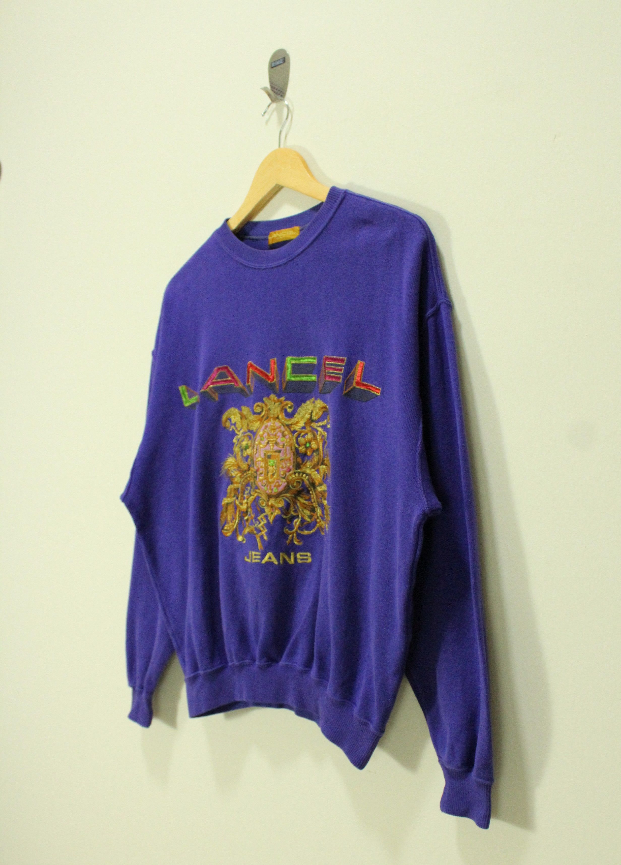 Japanese Brand × Vintage LANCEL PARIS Sweatshirt Embroidered Logo Spell Out Size US M / EU 48-50 / 2 - 4 Thumbnail