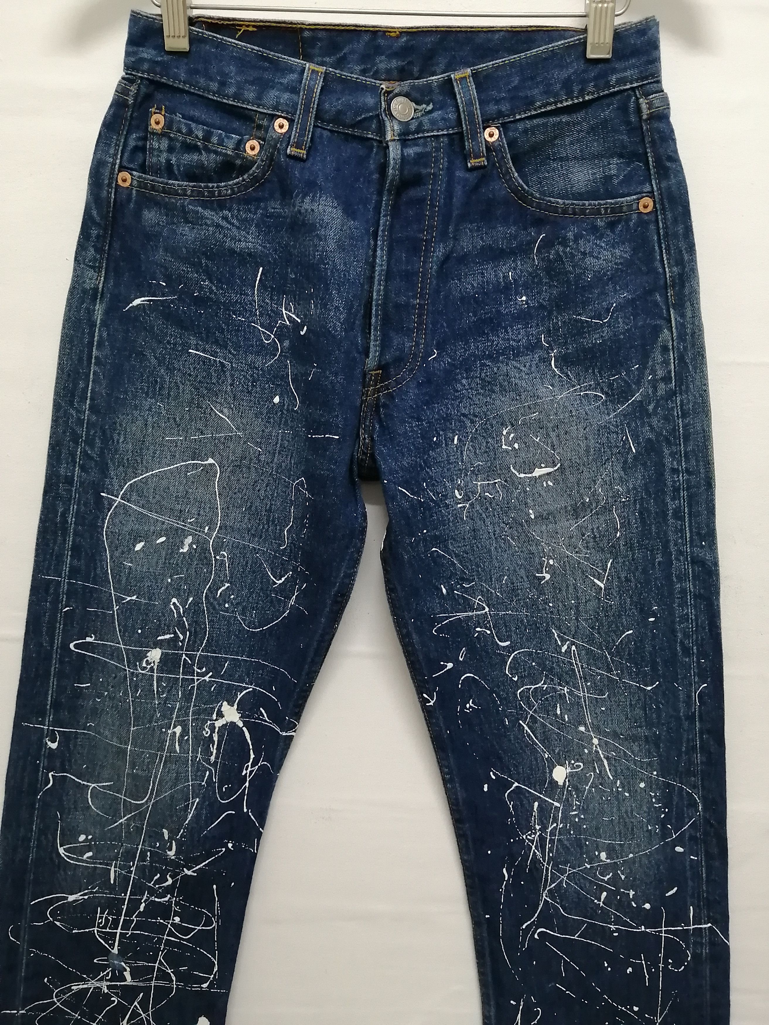 Vintage LEVI'S 501 Paint Splatter Design Jeans