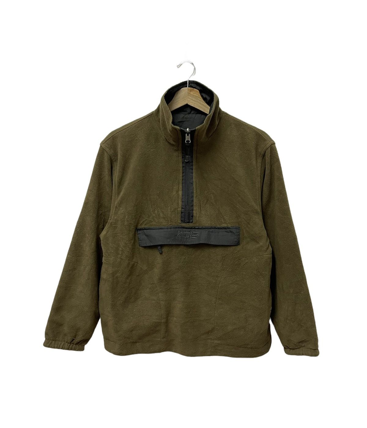 Benetton × Vintage Vintage Benetton Formula 1 Half Zip Anorak Reversible Jacket Size US S / EU 44-46 / 1 - 1 Thumbnail