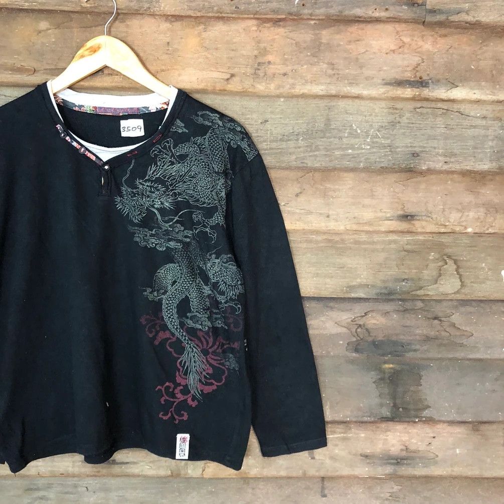 Japanese Brand Dragon Japan Black Long Sleeve Shirt #3509 Size US M / EU 48-50 / 2 - 11 Thumbnail