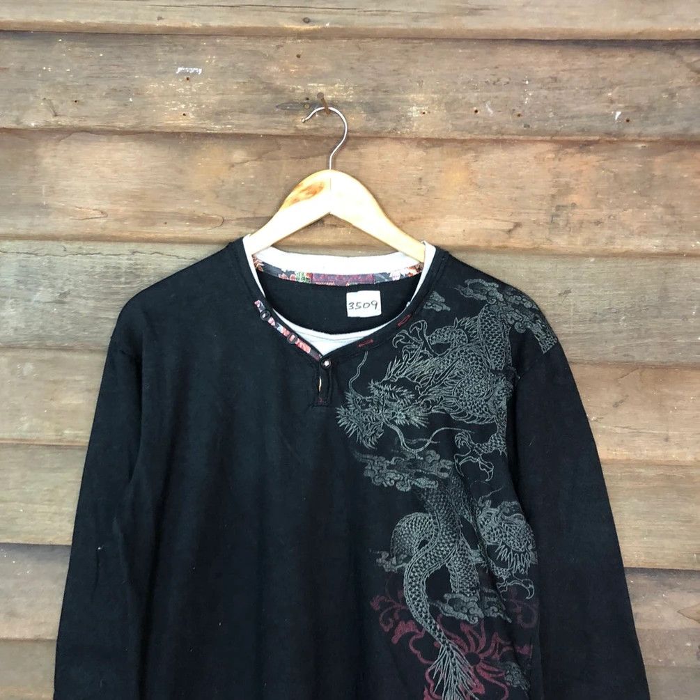 Japanese Brand Dragon Japan Black Long Sleeve Shirt #3509 Size US M / EU 48-50 / 2 - 7 Thumbnail