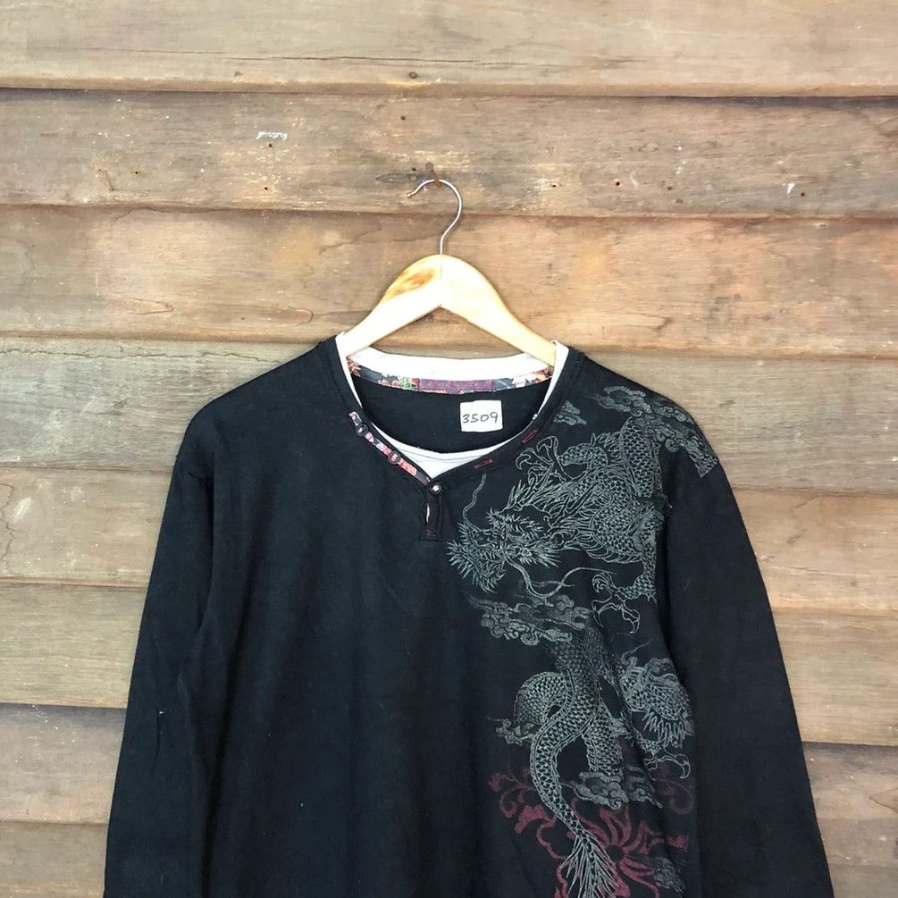 Japanese Brand Dragon Japan Black Long Sleeve Shirt #3509 Size US M / EU 48-50 / 2 - 14 Thumbnail