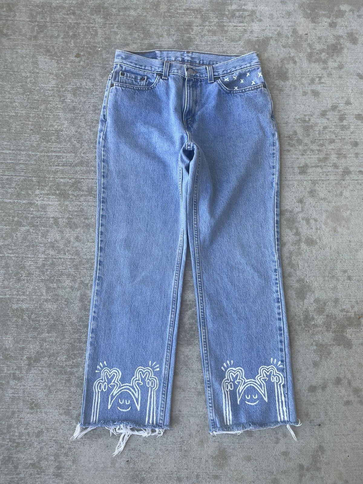 Levi's Vintage 90s Levi’s 505 Custom Frayed Lower Rise Jeans Size 30" / US 8 / IT 44 - 1 Thumbnail