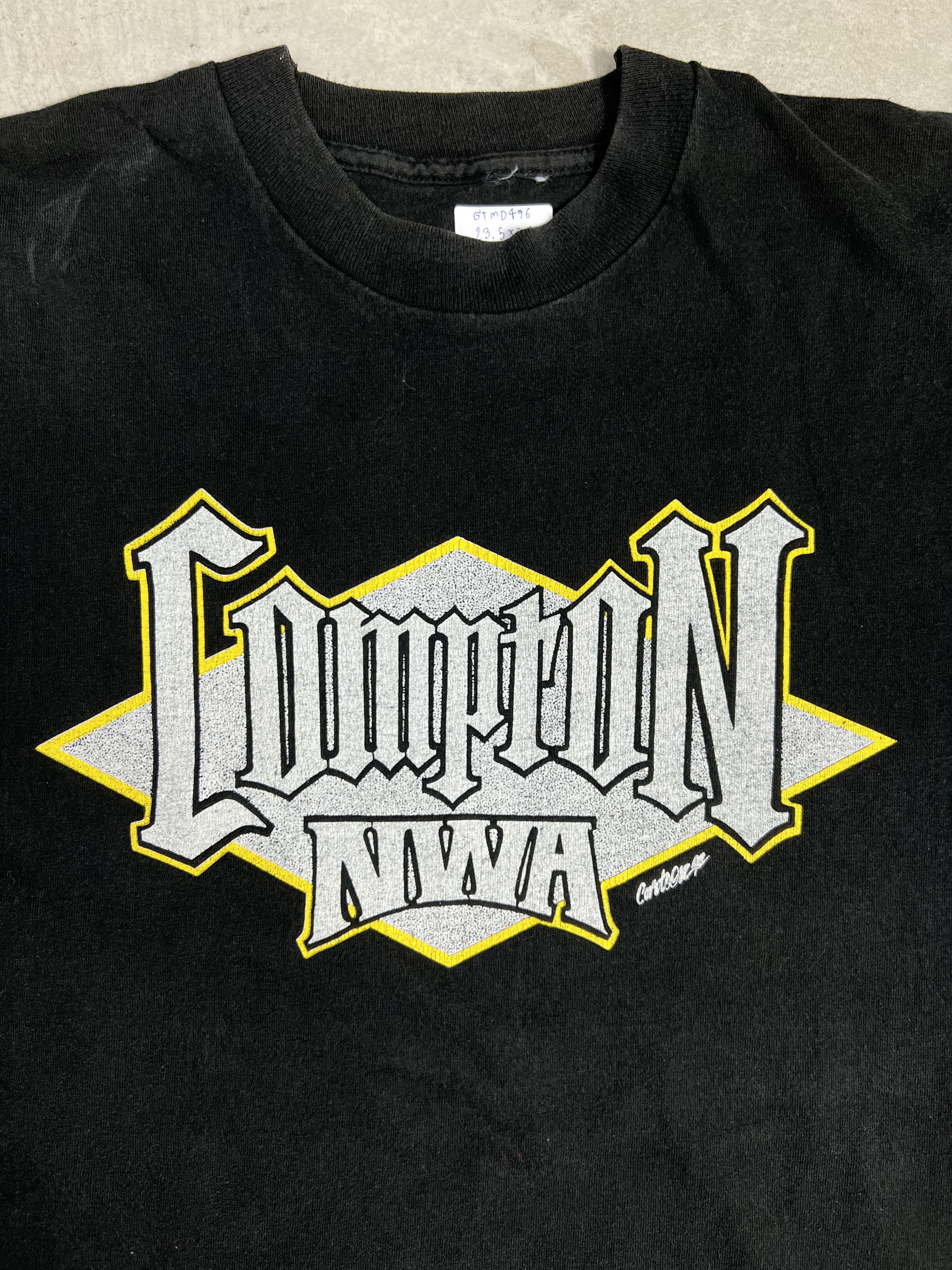 Rap Tees Vtg 90s NWA Compton Mr.Cartoon Autograph Raptee (XL) GTMD496 Size US XL / EU 56 / 4 - 2 Thumbnail