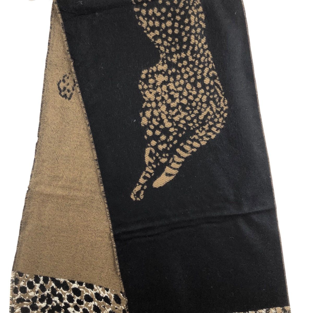 Vintage Vintage Leopard Made In France Scarves Muffler Wool Size ONE SIZE - 2 Thumbnail