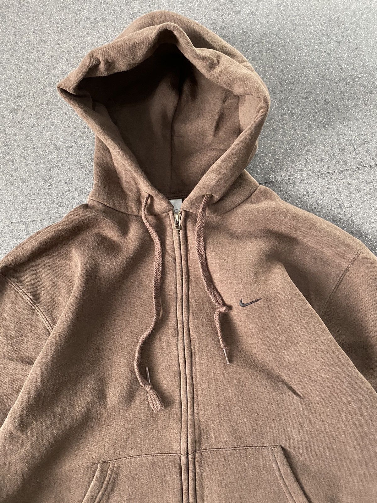 Nike Vintage Nike Brown Logo Zip Hoodie Size US S / EU 44-46 / 1 - 3 Thumbnail