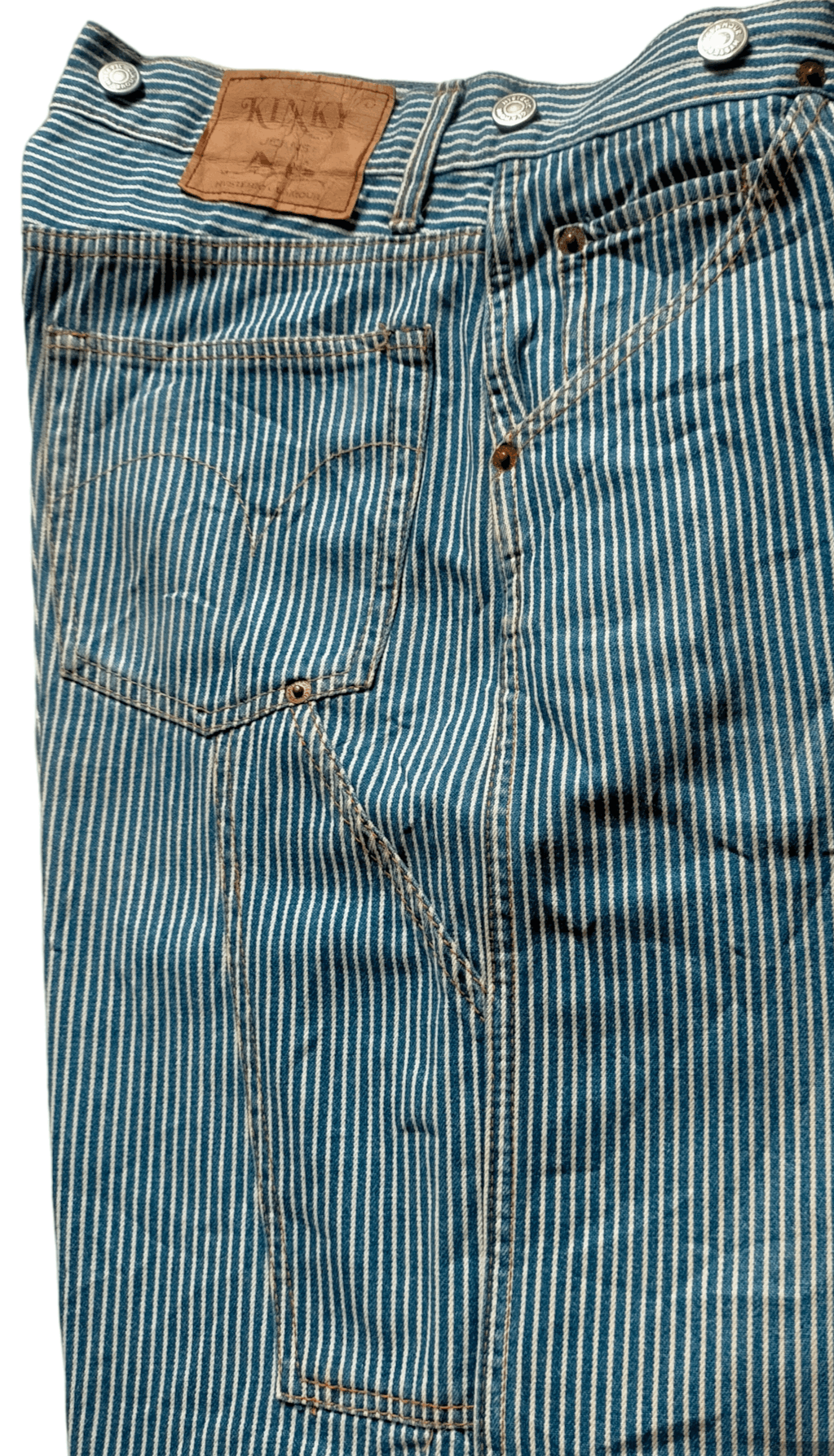 Hysteric Glamour Hysteric Glamour Hickory Stripe Carpenter Jeans Size US 32 / EU 48 - 6 Thumbnail