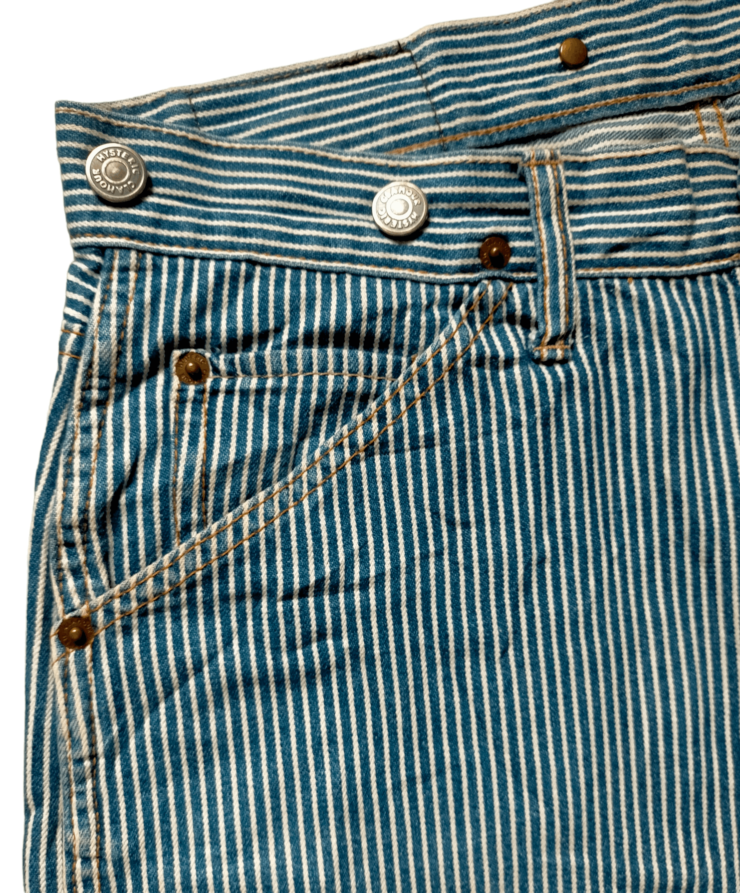 Hysteric Glamour Hysteric Glamour Hickory Stripe Carpenter Jeans Size US 32 / EU 48 - 9 Thumbnail