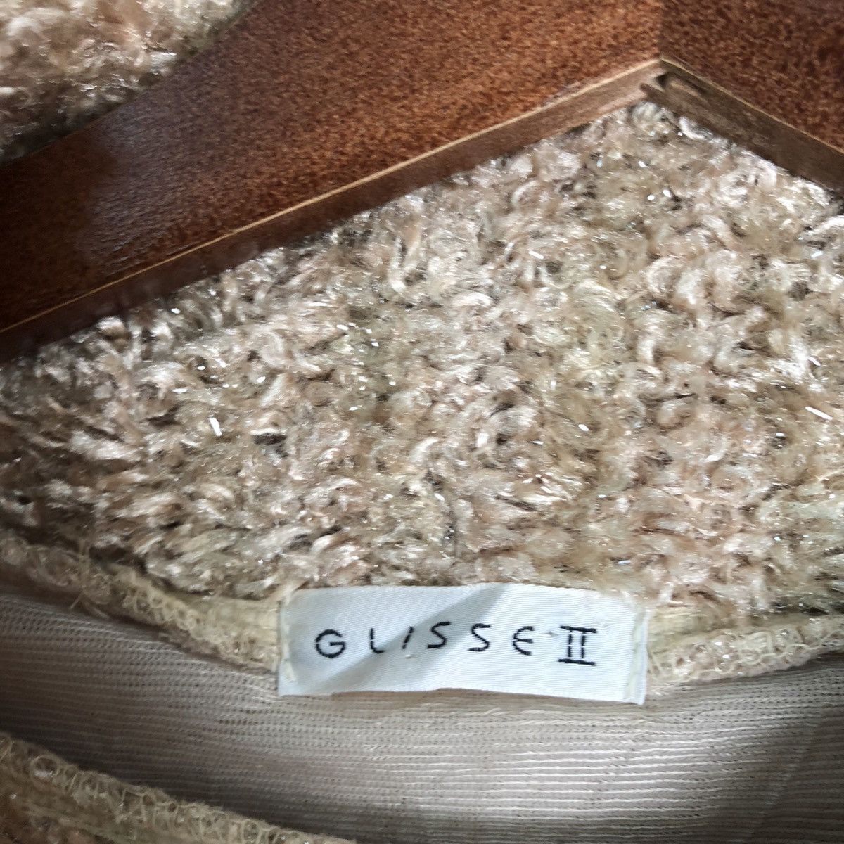 Vintage Glisse II Gold Shag Shaggy Fur Mohair Knitwear #6662 Size US M / EU 48-50 / 2 - 7 Thumbnail
