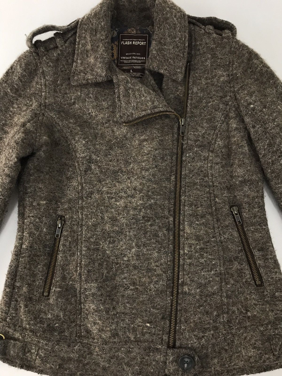 Japanese Brand Vintage Flash Report Multi Zipper Woll Style Size US S / EU 44-46 / 1 - 3 Thumbnail