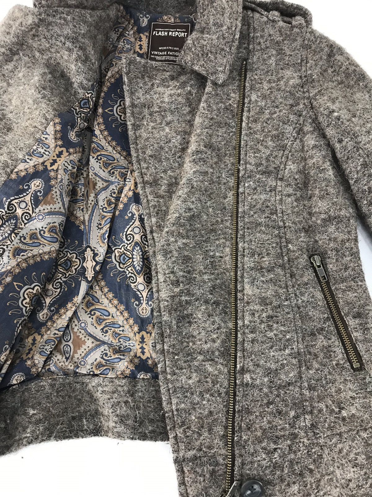 Japanese Brand Vintage Flash Report Multi Zipper Woll Style Size US S / EU 44-46 / 1 - 6 Thumbnail