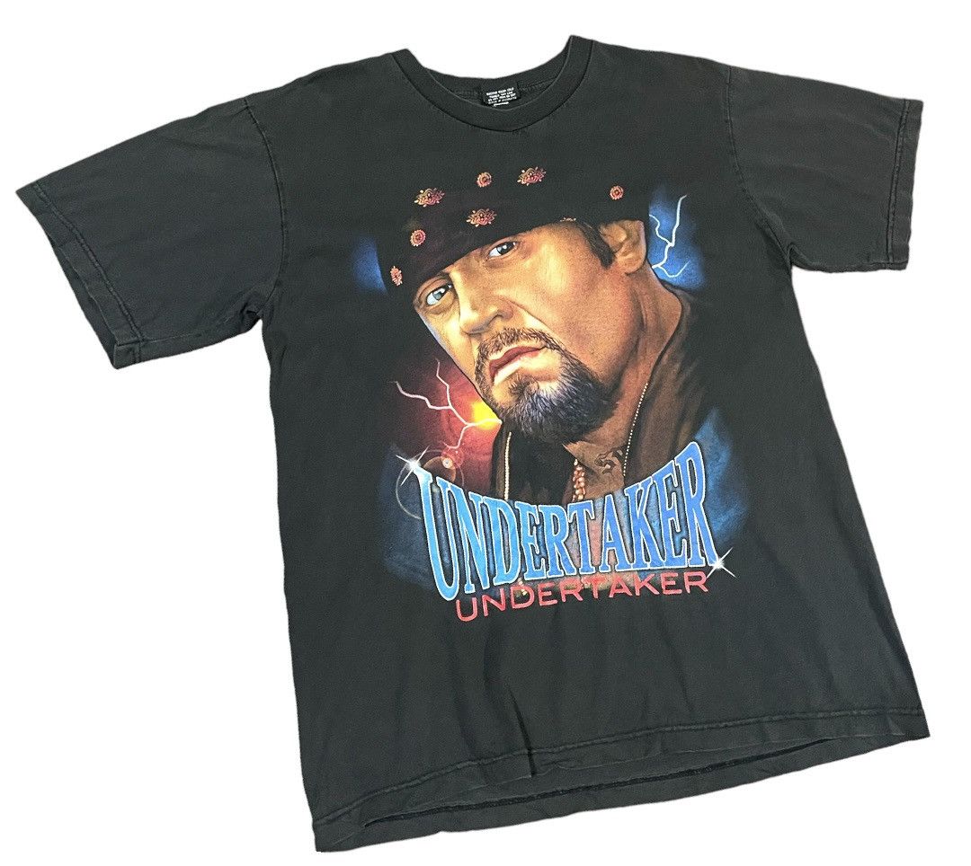 Vintage Rare💥 90s Undertaker WWF/WWE Thai Bootleg Heavy Metal Tag Size US L / EU 52-54 / 3 - 3 Thumbnail